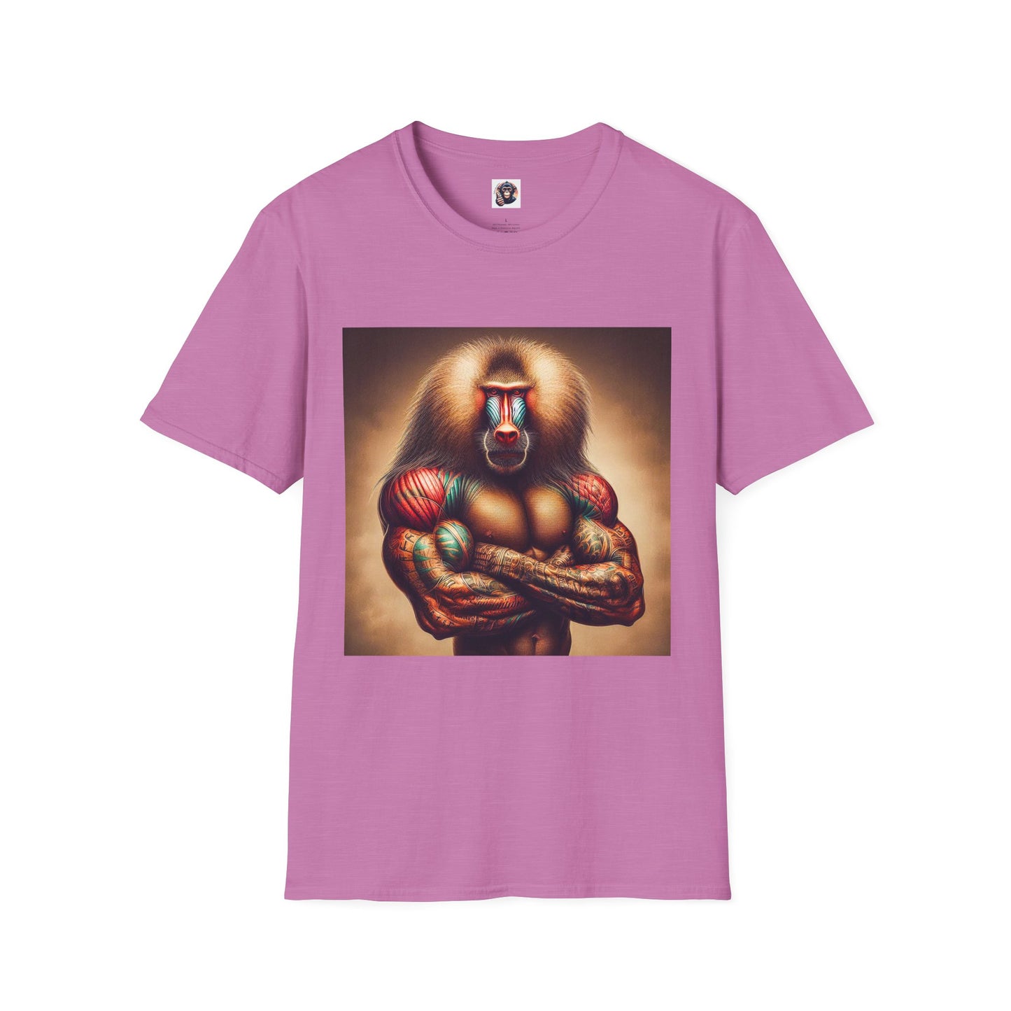 Baboon T-Shirt Printify S Heather Radiant Orchid 