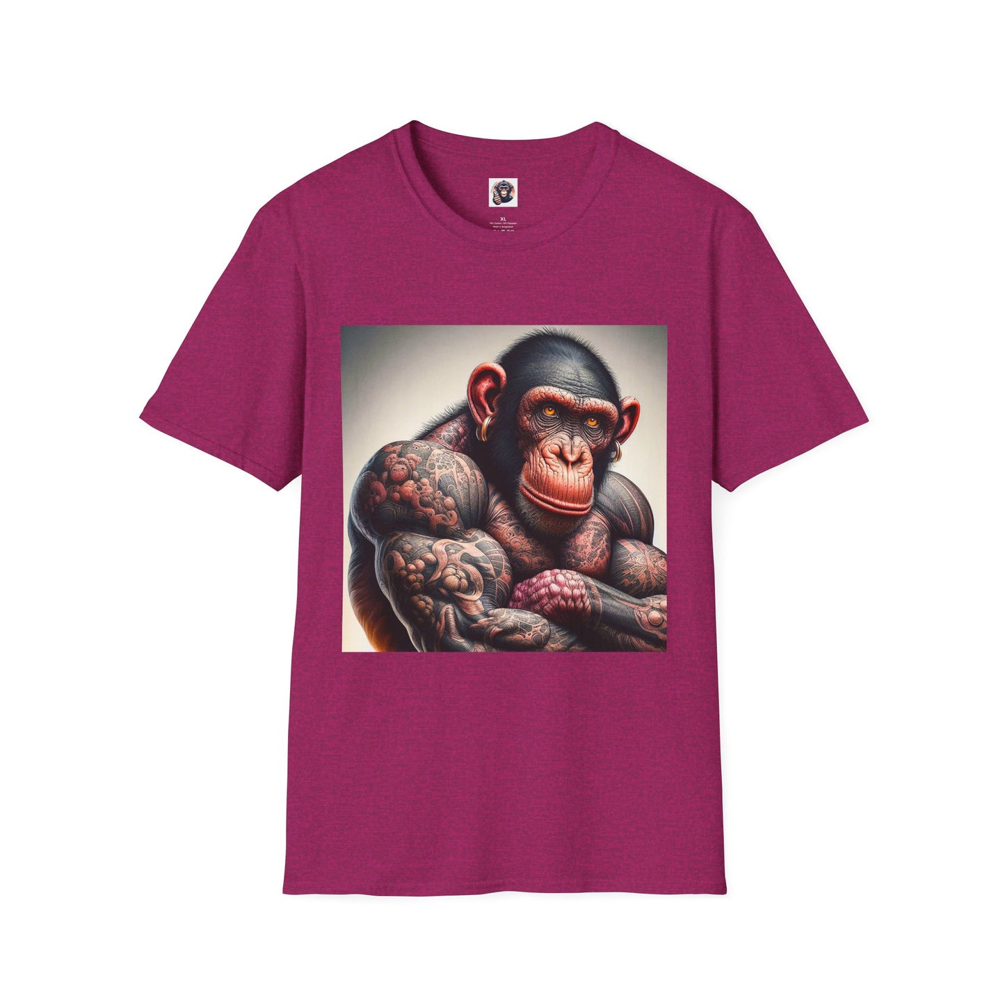 Bonobo muscles T-Shirt Printify S Antique Heliconia