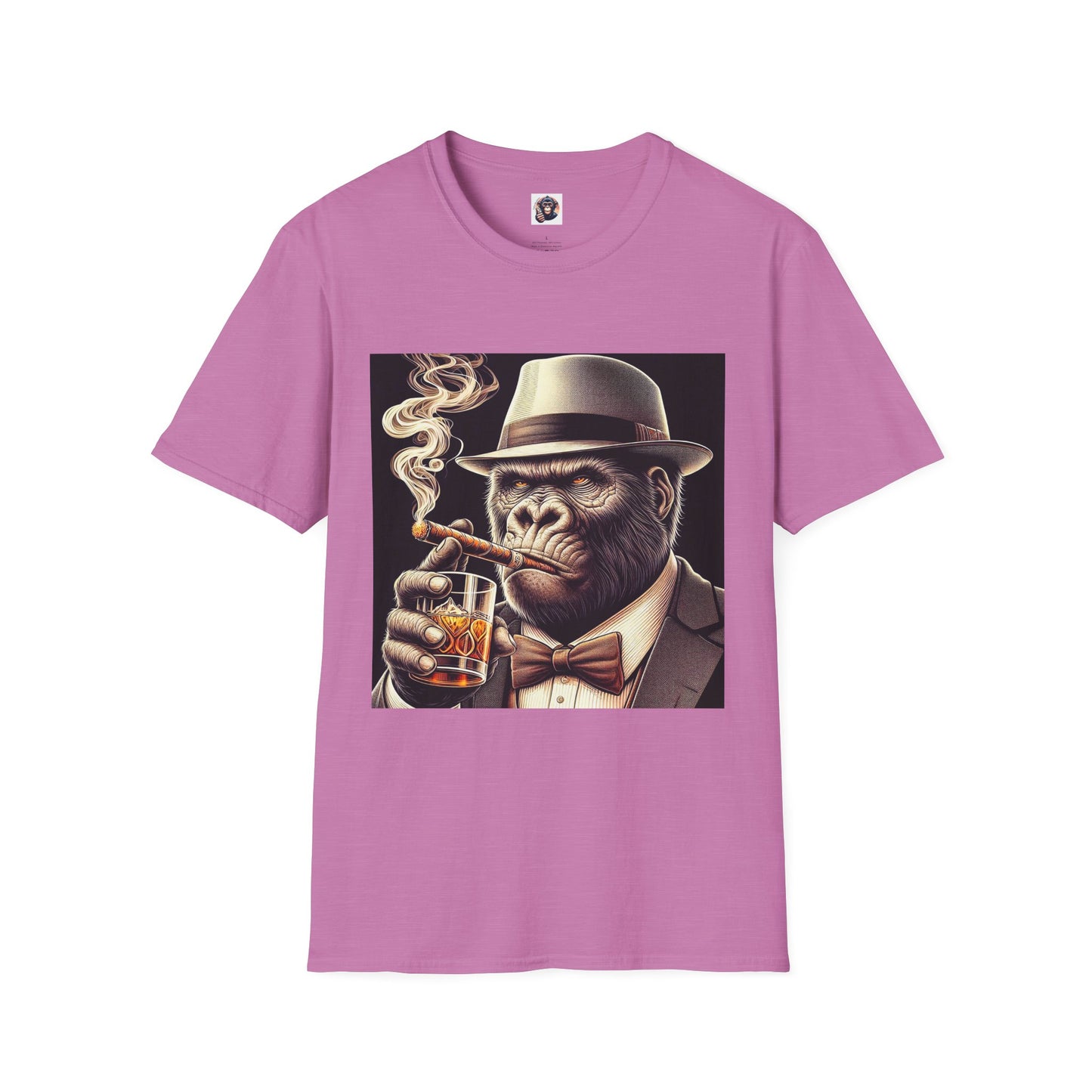 Gorilla T-Shirt Printify S Heather Radiant Orchid 