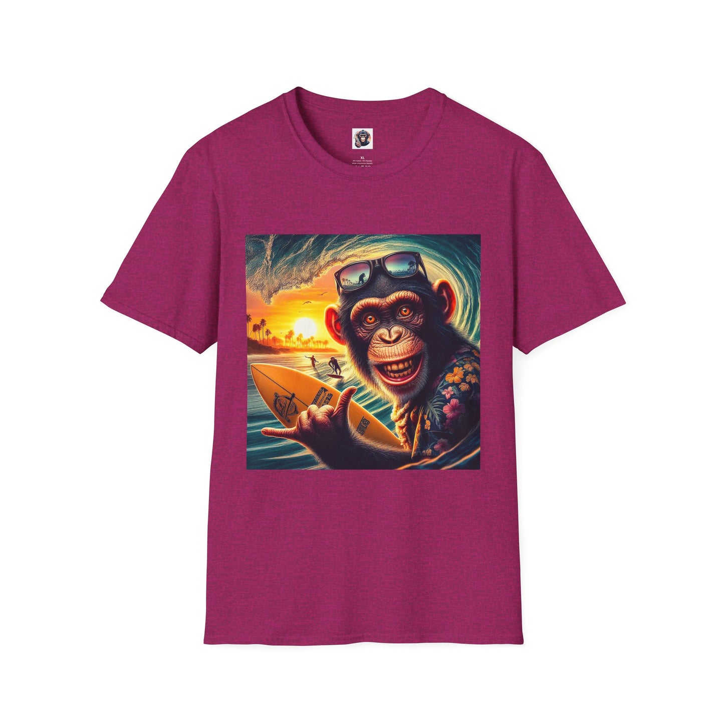 Chimp T-Shirt Printify S Antique Heliconia 