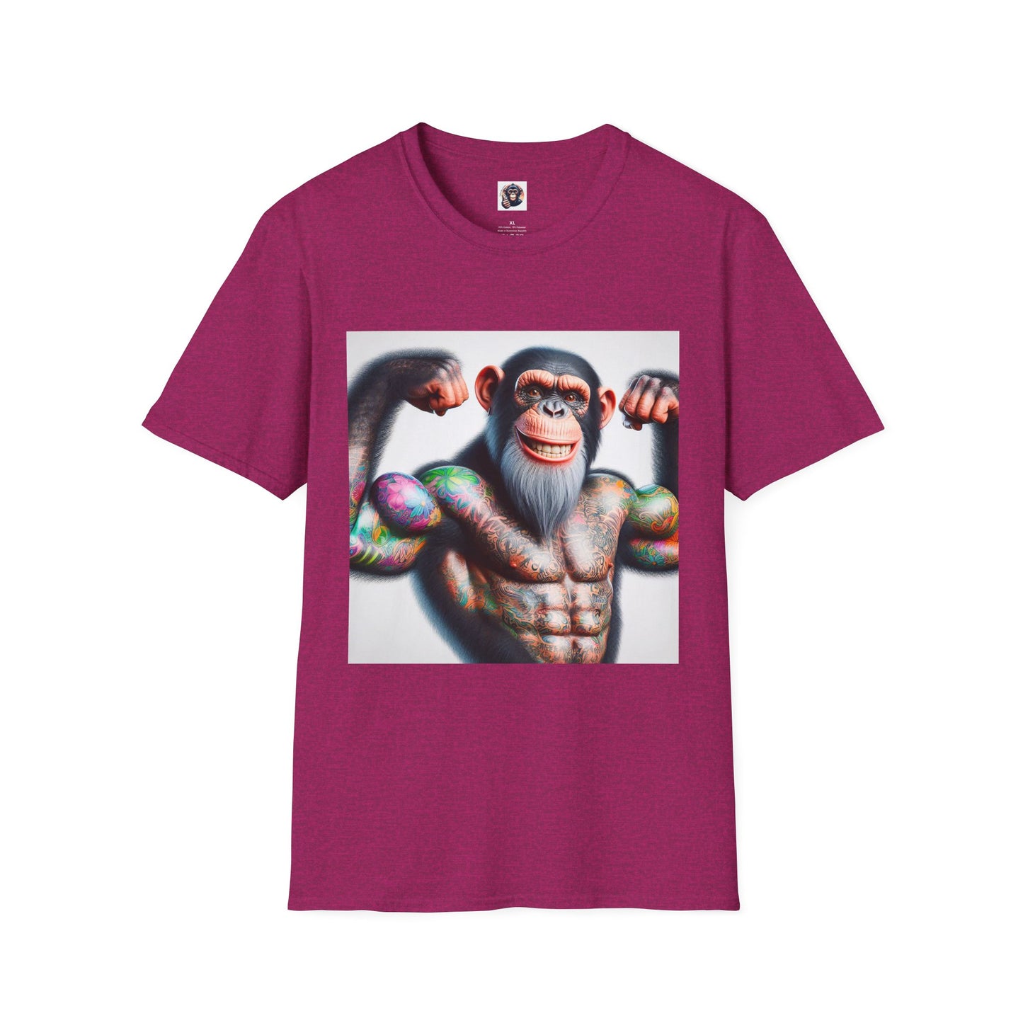 Chimp T-Shirt Printify S Antique Heliconia 