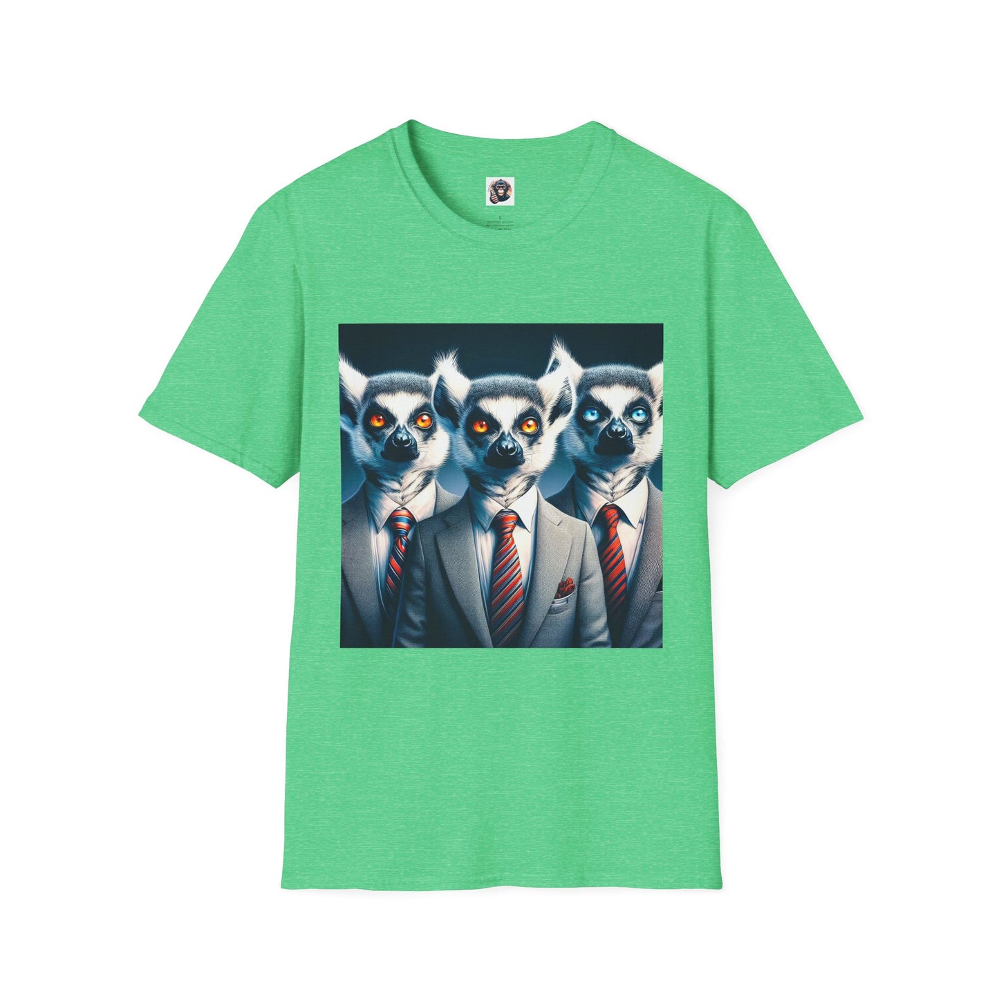 Lemurs T-Shirt Printify S Heather Irish Green 