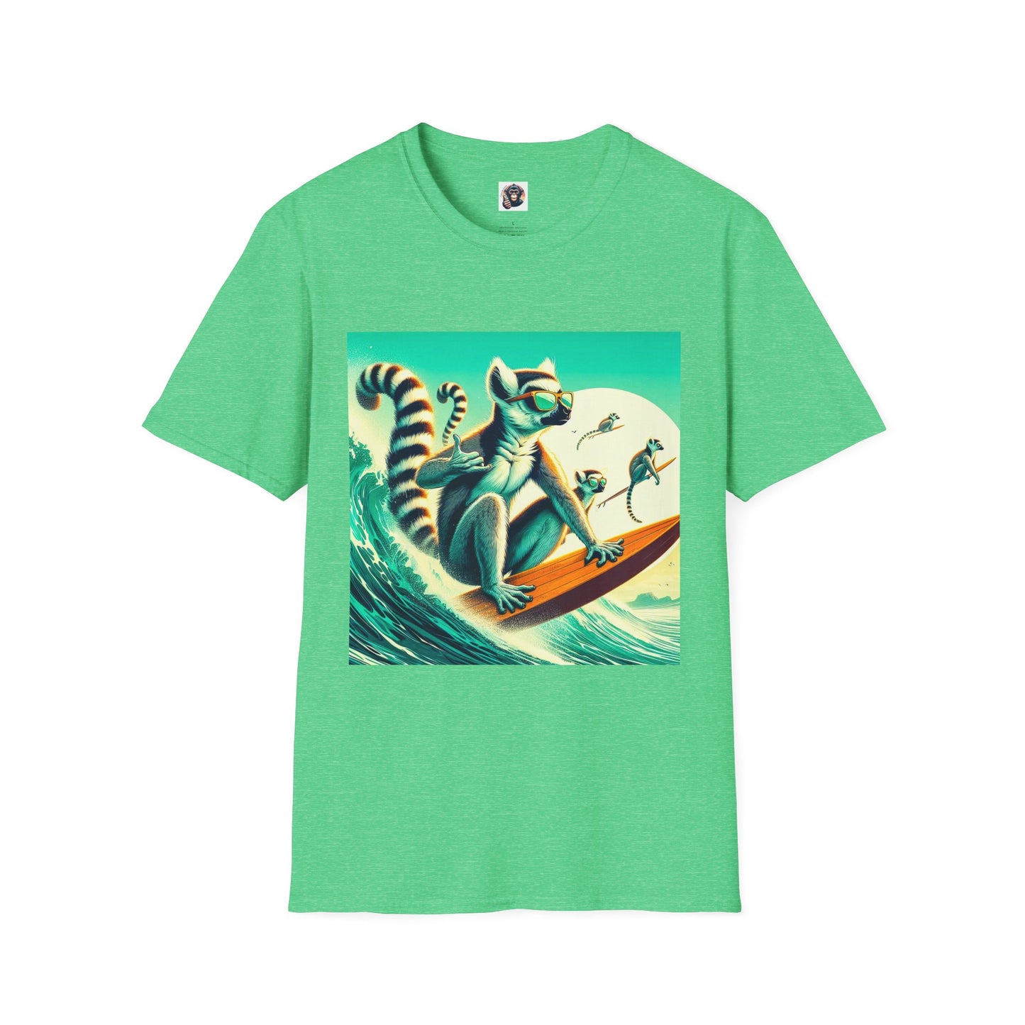 Lemurs T-Shirt Printify S Heather Irish Green 