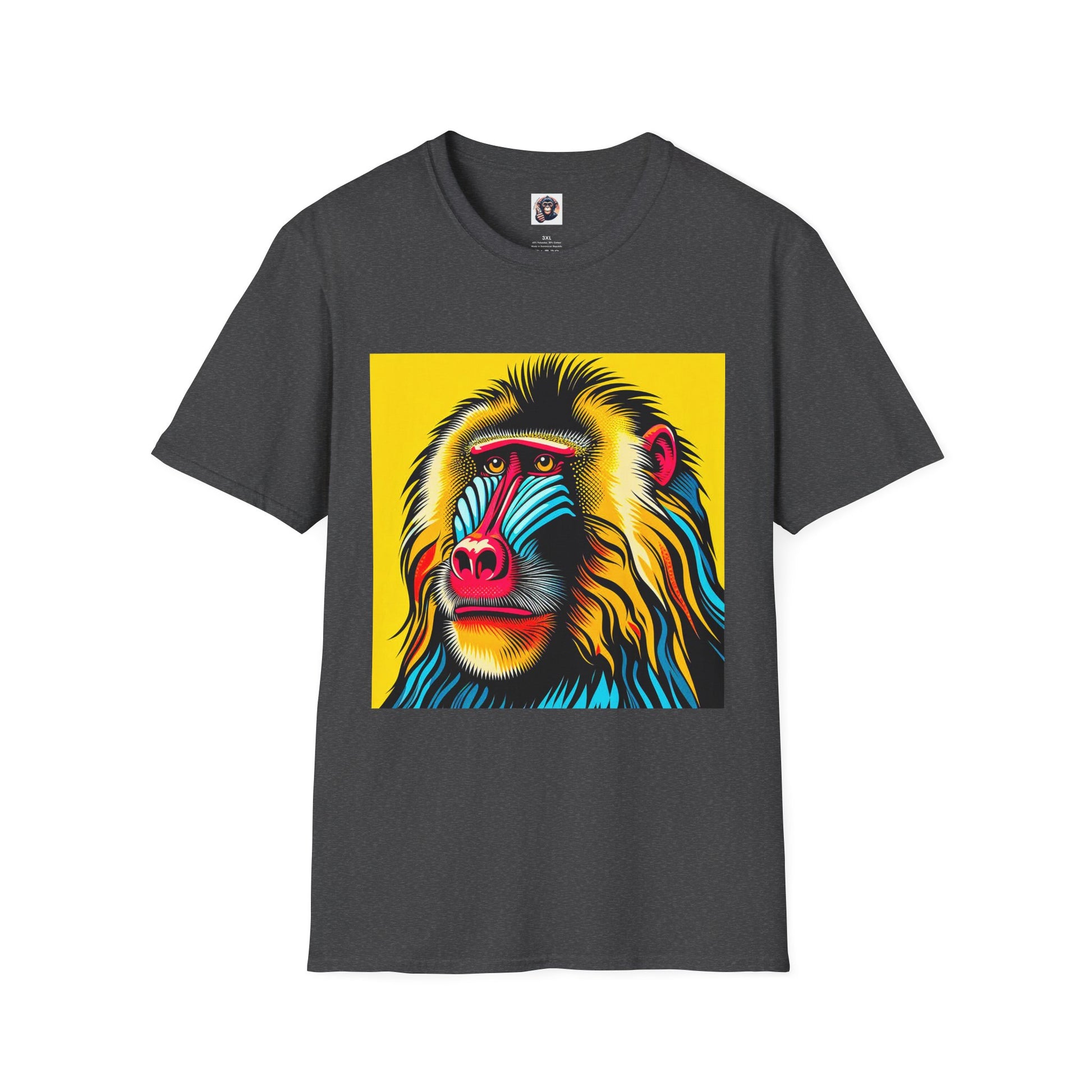 Baboon T-Shirt Printify XS Dark Heather 