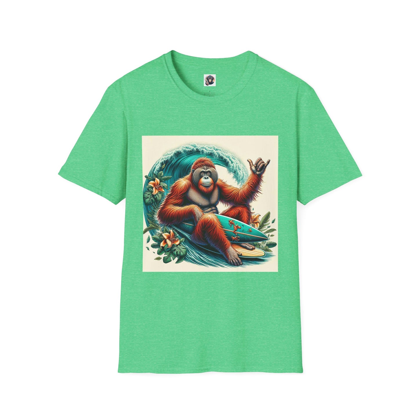 Orangutans T-Shirt Printify S Heather Irish Green 