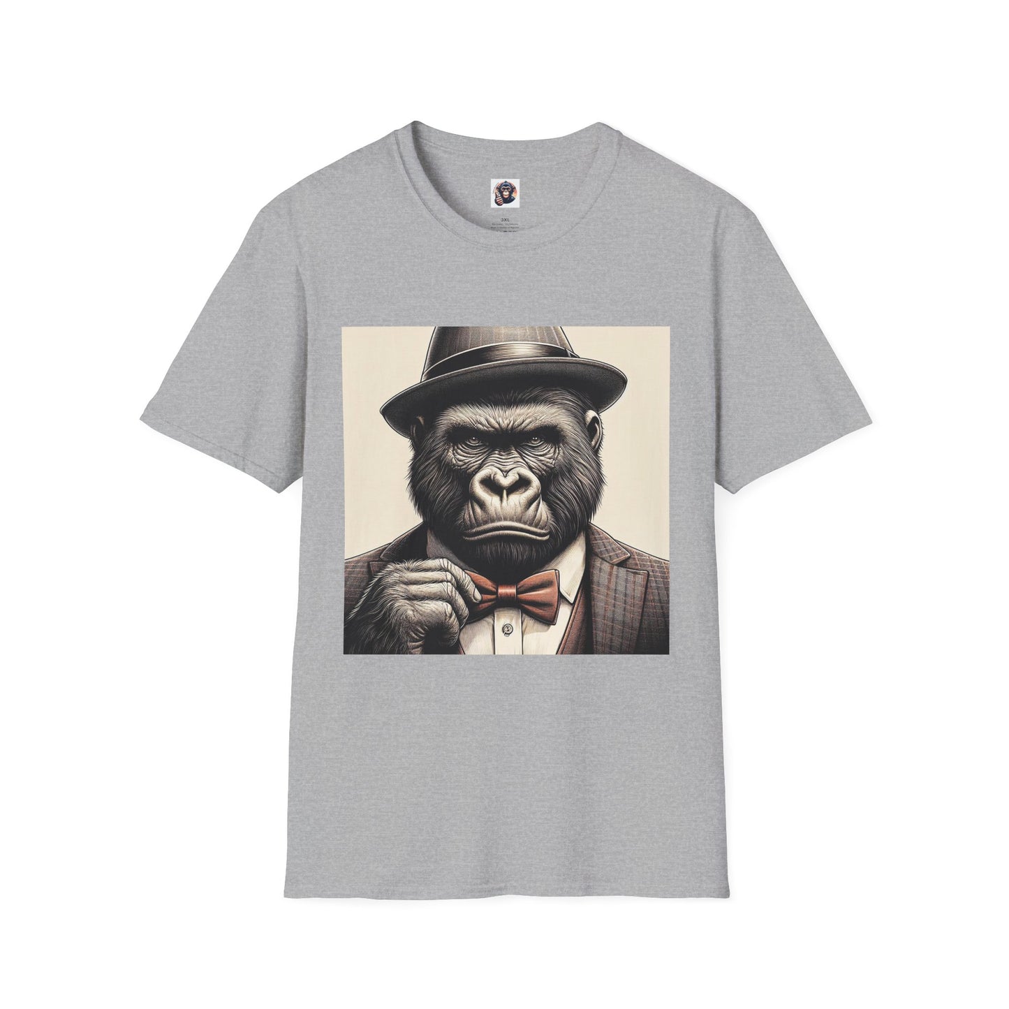 Gorilla T-Shirt Printify XS Sport Grey 