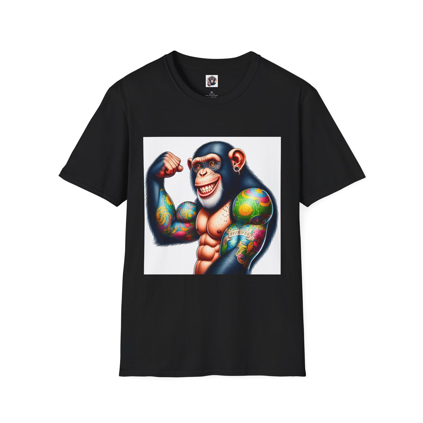 Chimp T-Shirt Printify S Black 