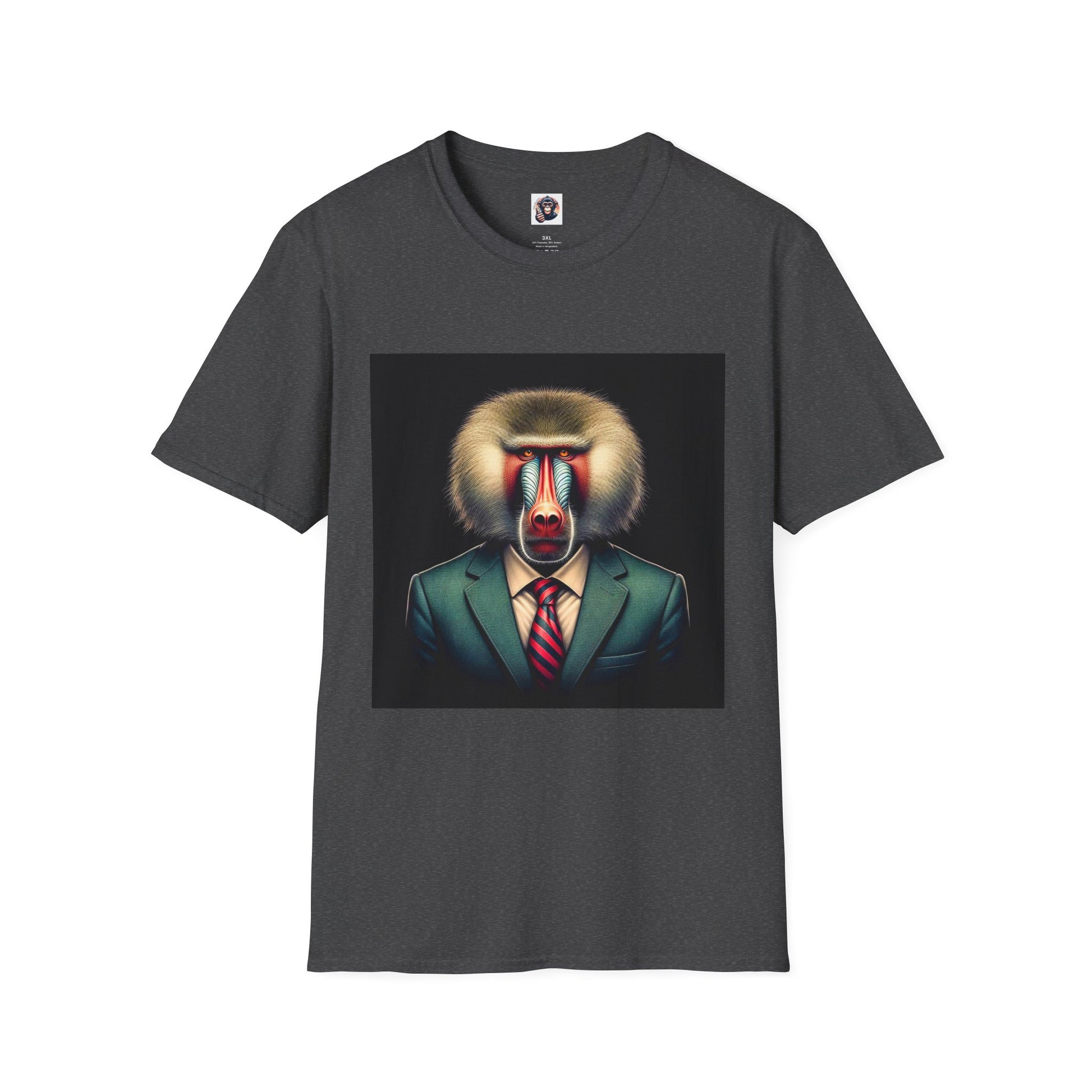Baboon business professionals T-Shirt Printify XS Dark Heather