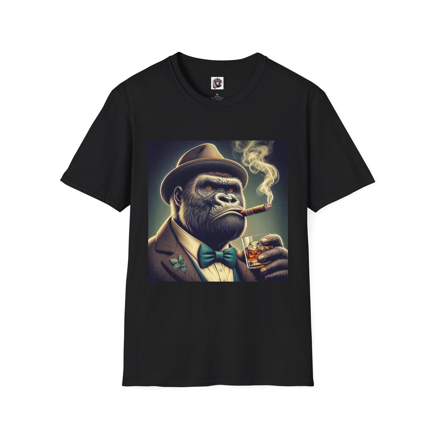 Gorilla T-Shirt Printify XS Black 