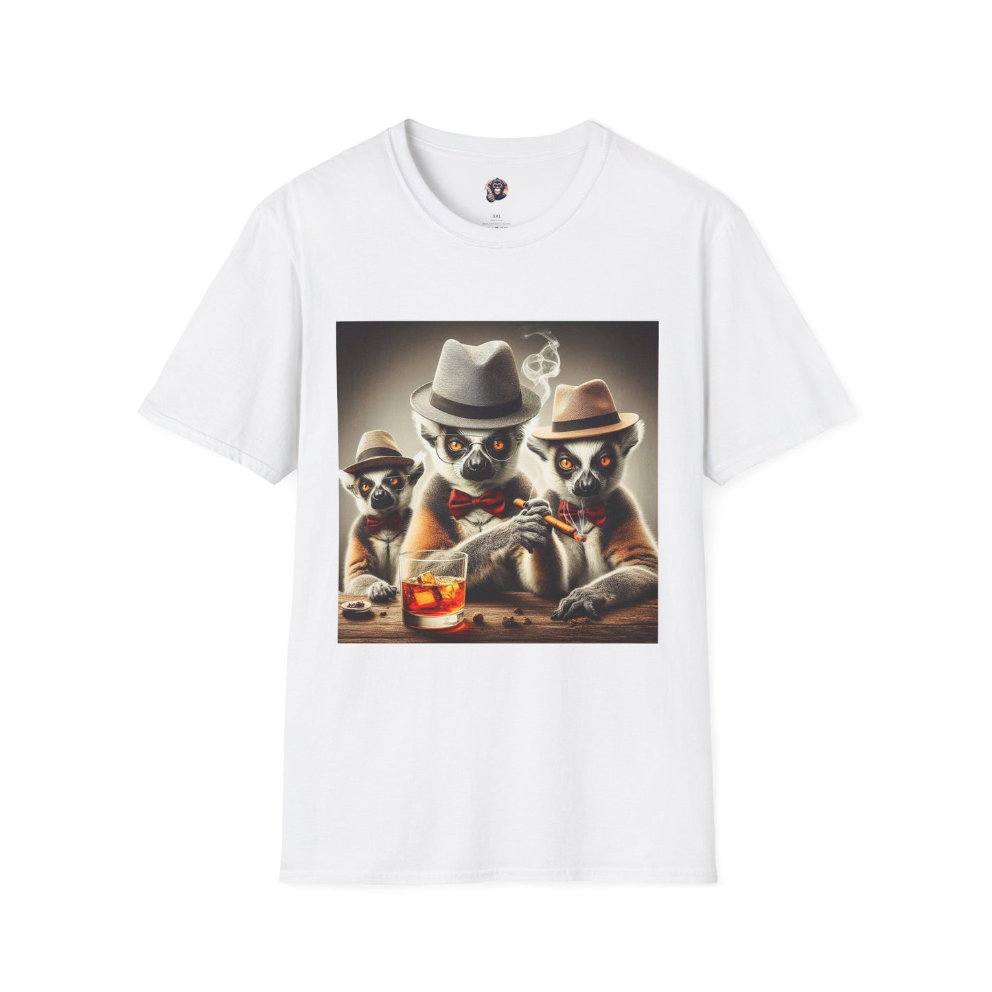 Lemurs T-Shirt Printify S White 