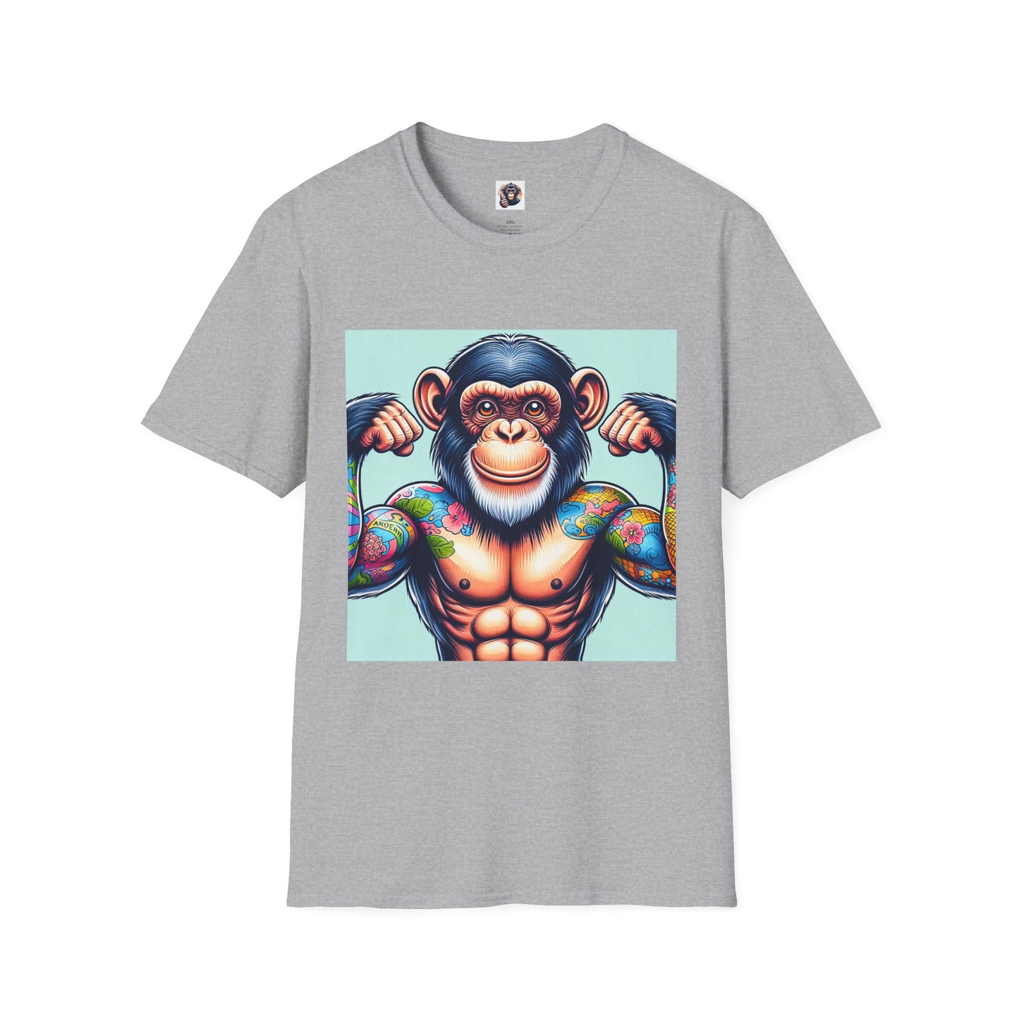 Chimp gym trainee T-Shirt Printify XS Sport Grey