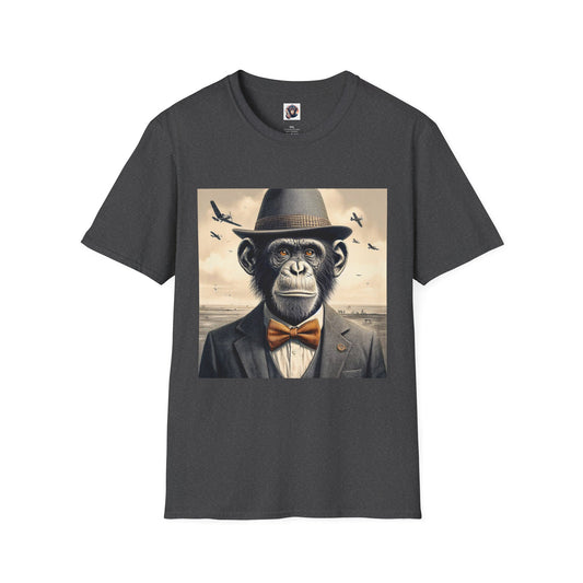 Bonobo hat and bow tie T-Shirt Printify XS Dark Heather