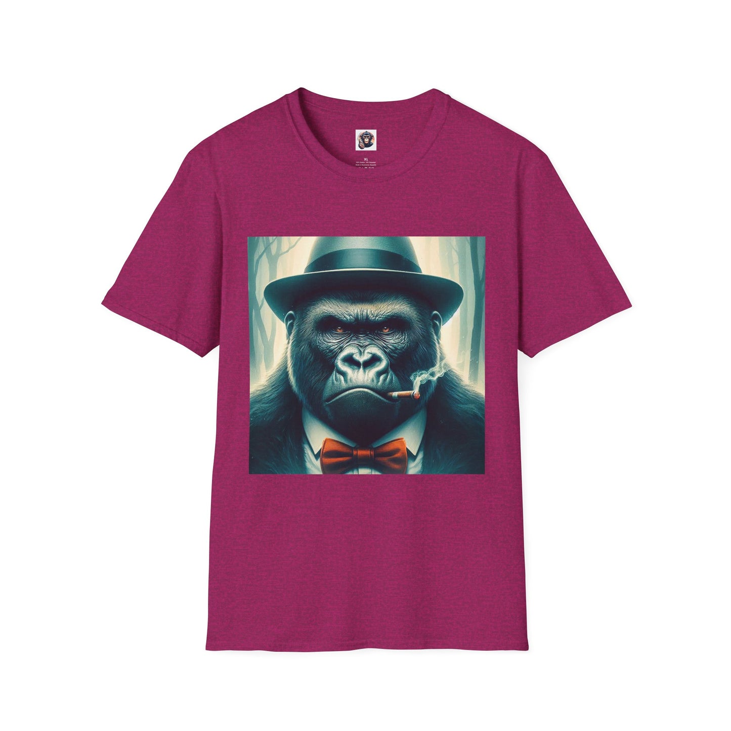 Gorilla T-Shirt Printify S Antique Heliconia 