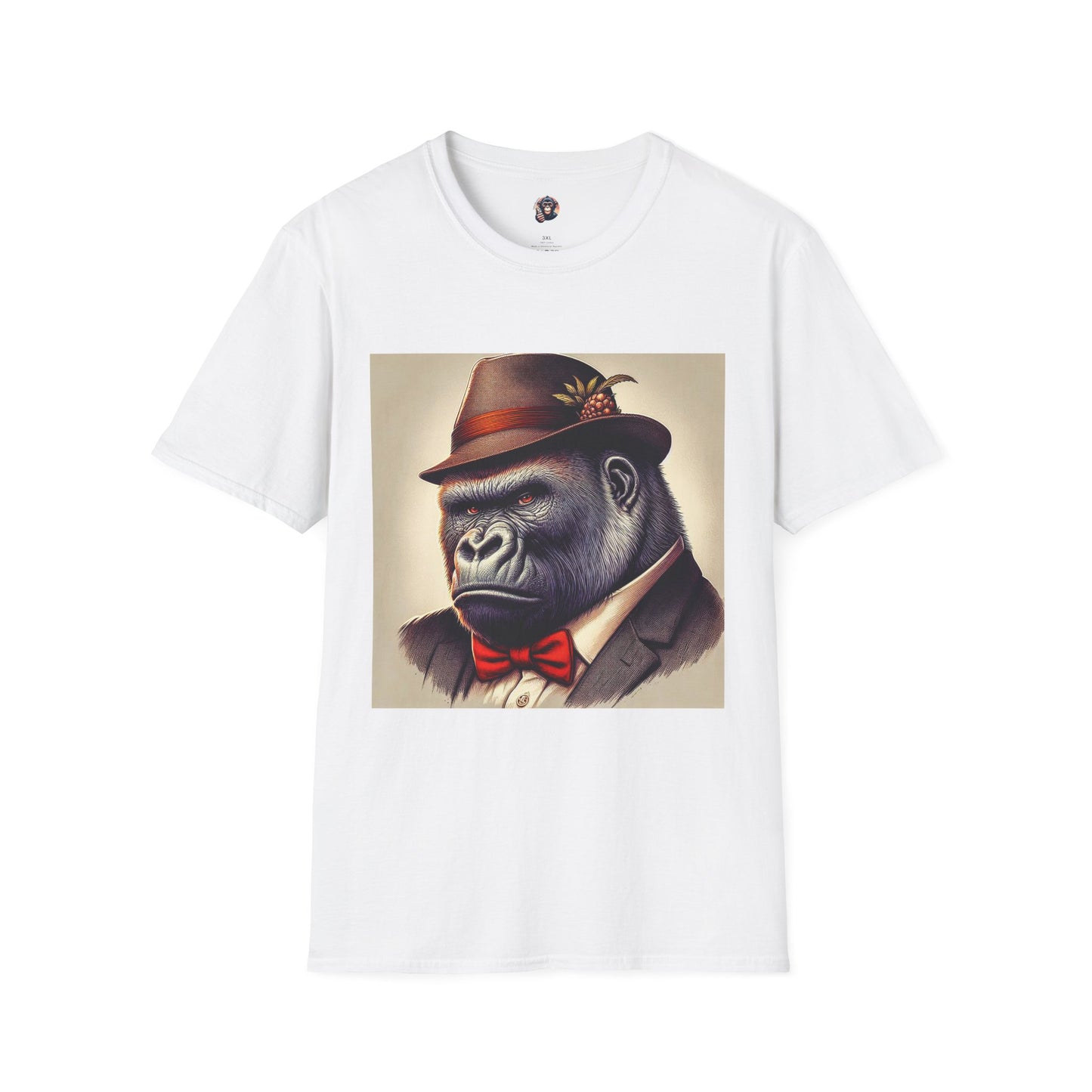 Gorilla T-Shirt Printify S White 