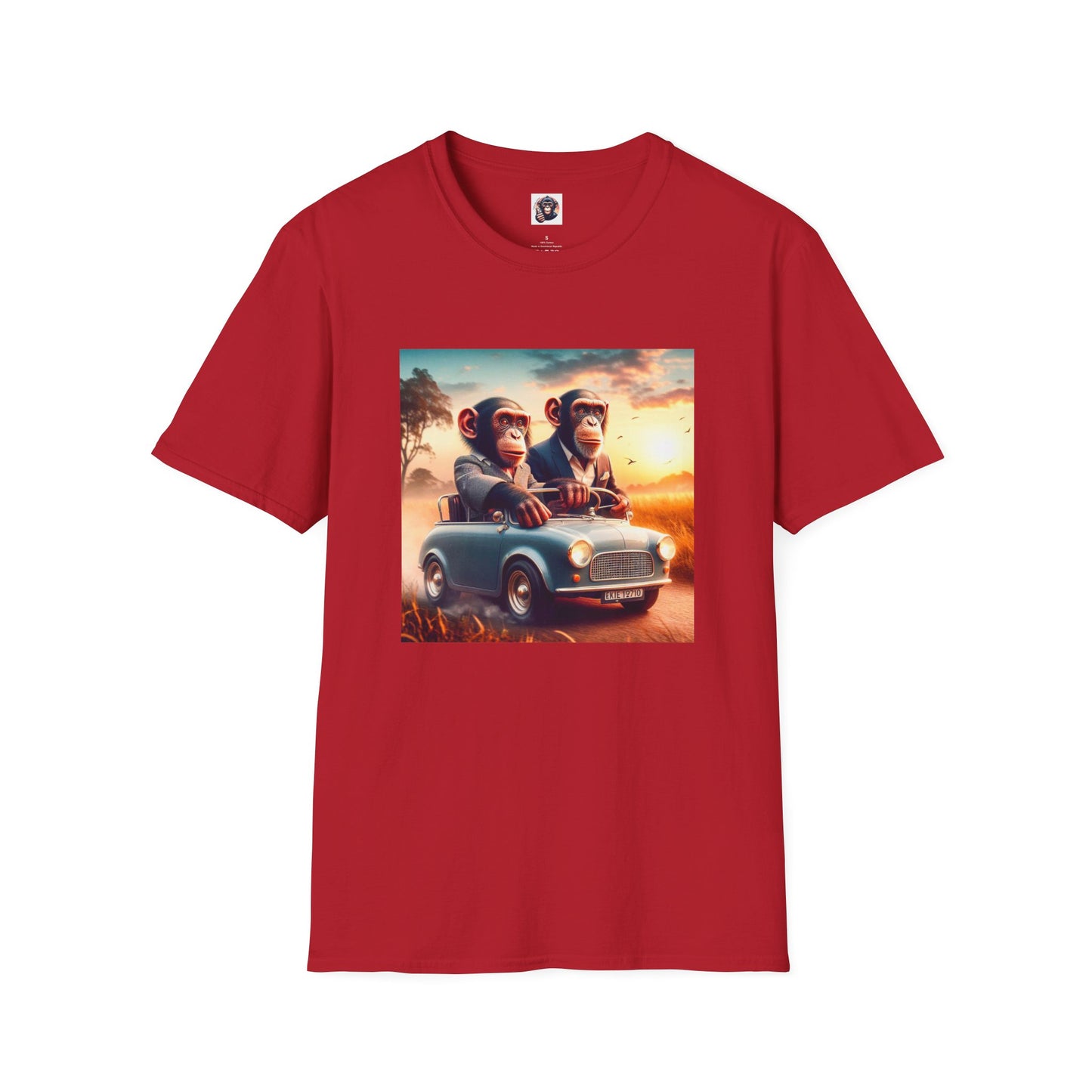 Wacky Bonobo T-Shirt Printify S Cherry Red 