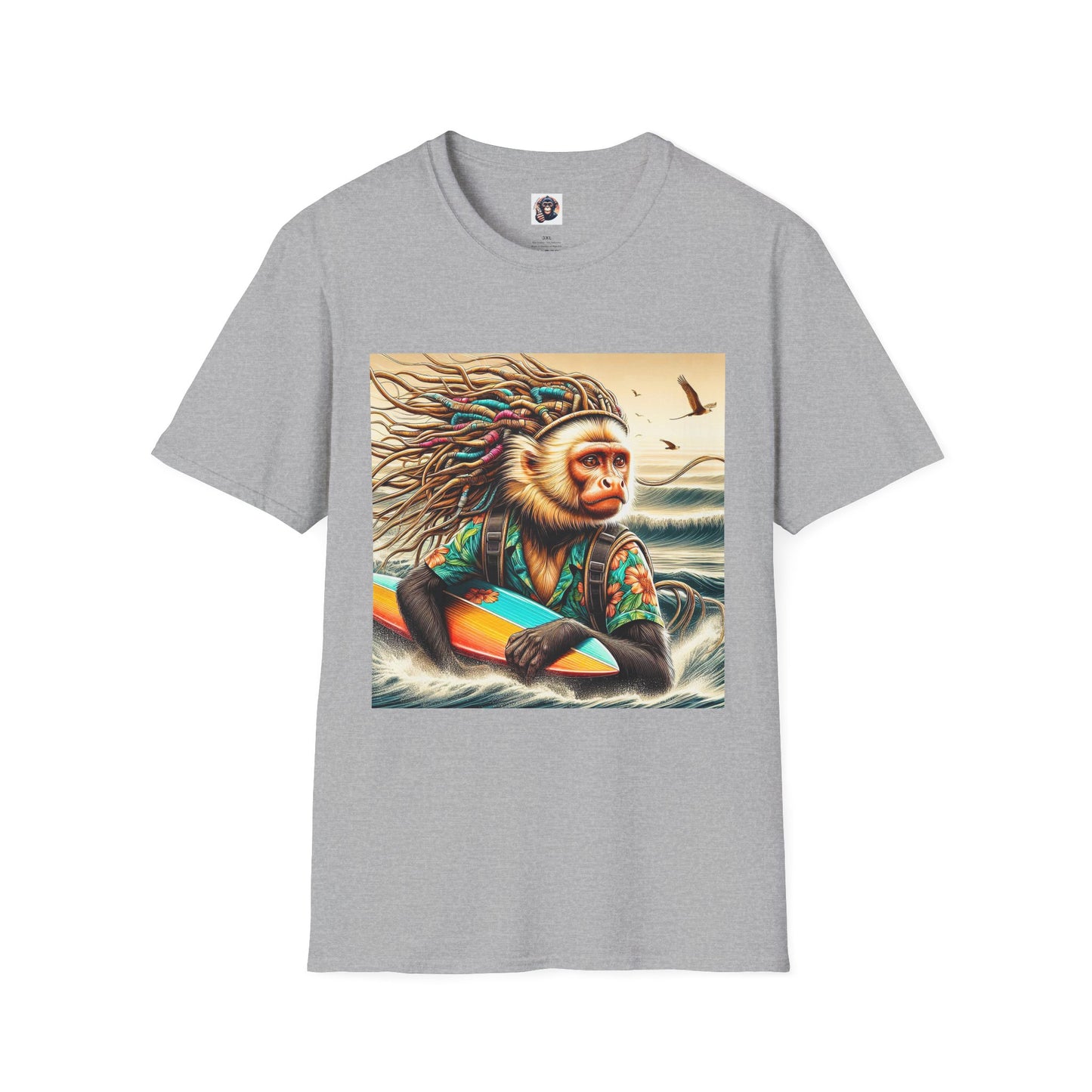 Capuchin Monkey T-Shirt Printify XS Sport Grey 