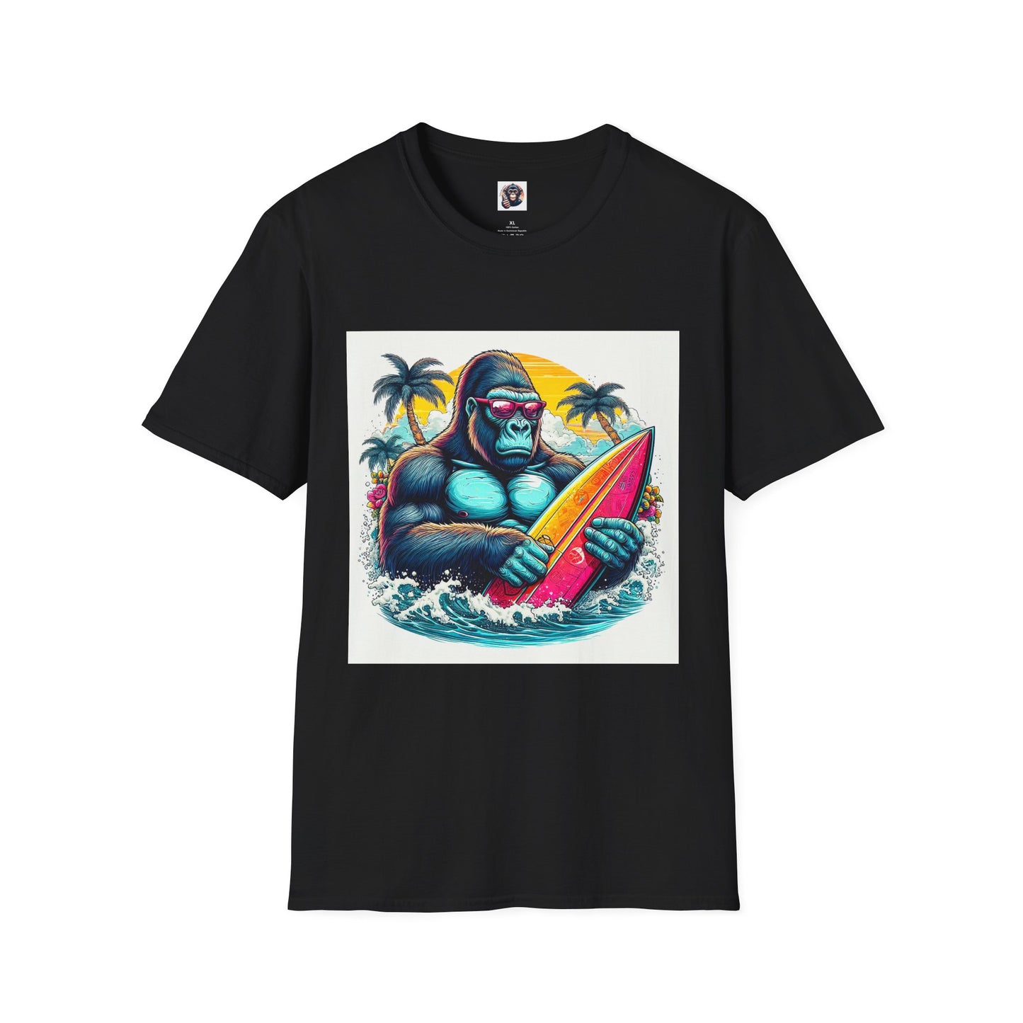 Gorilla T-Shirt Printify S Black 