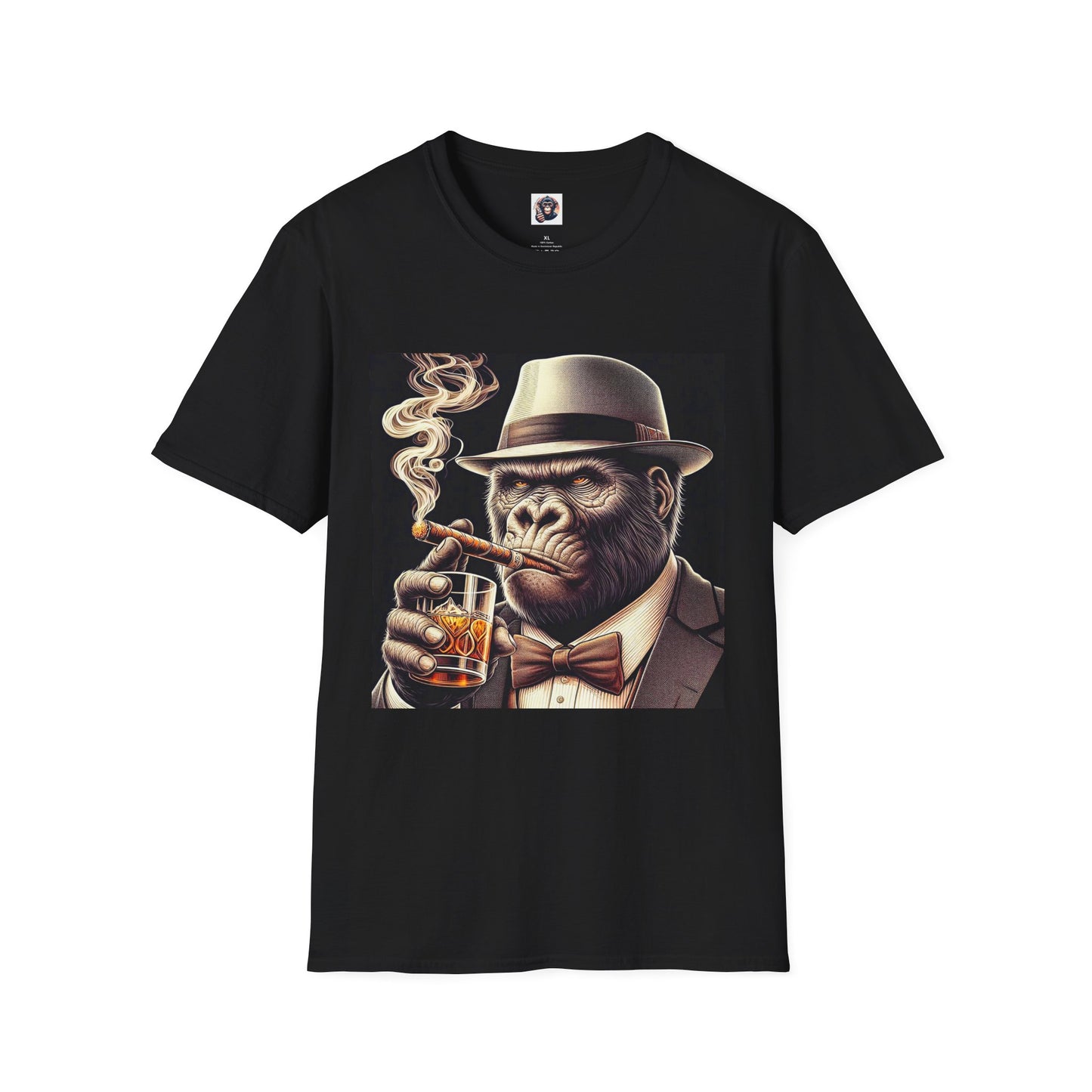 Gorilla T-Shirt Printify S Black 