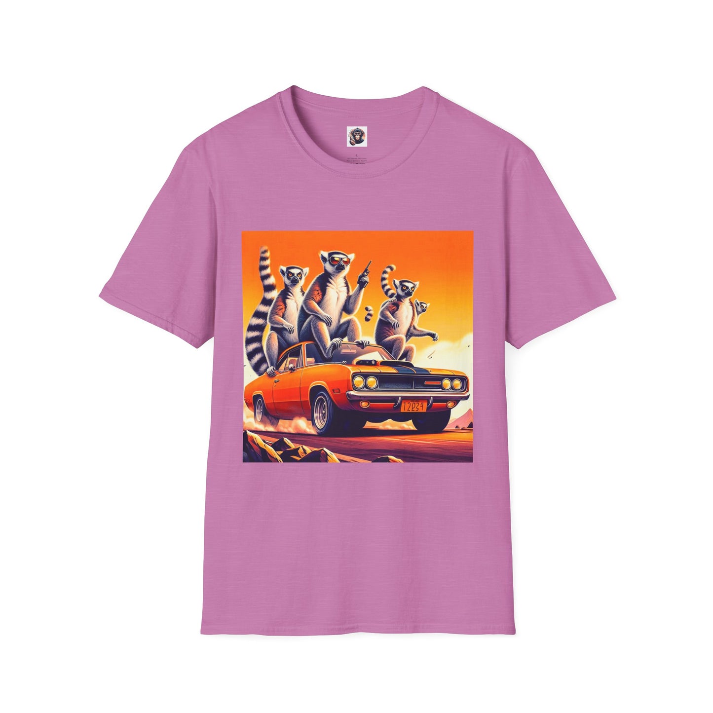 Wacky Lemurs T-Shirt Printify S Heather Radiant Orchid 