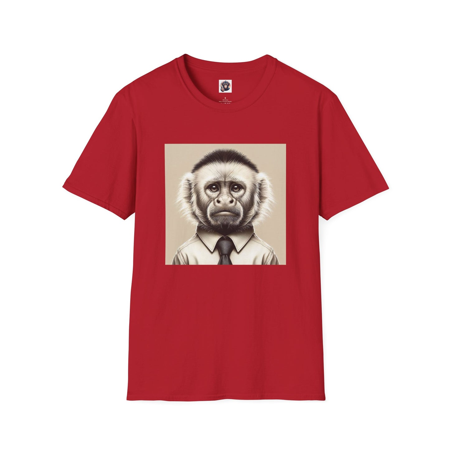 Capuchin Monkey T-Shirt Printify S Cherry Red 