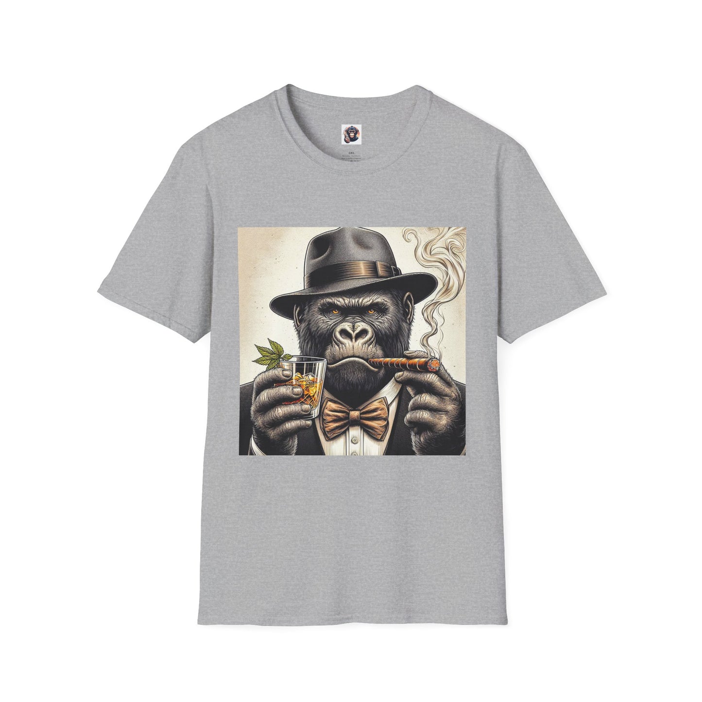 Gorilla T-Shirt Printify XS Sport Grey 