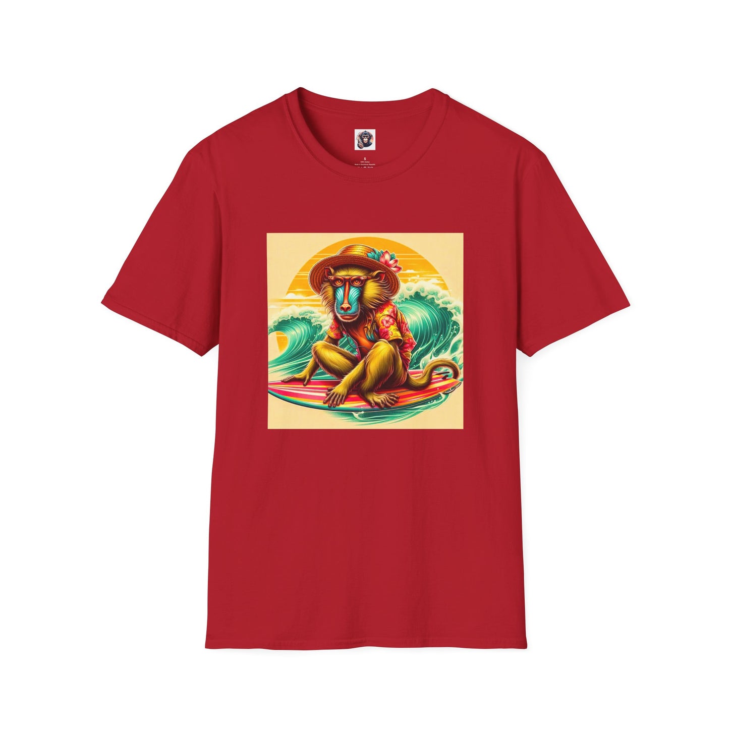 Baboon T-Shirt Printify S Cherry Red 