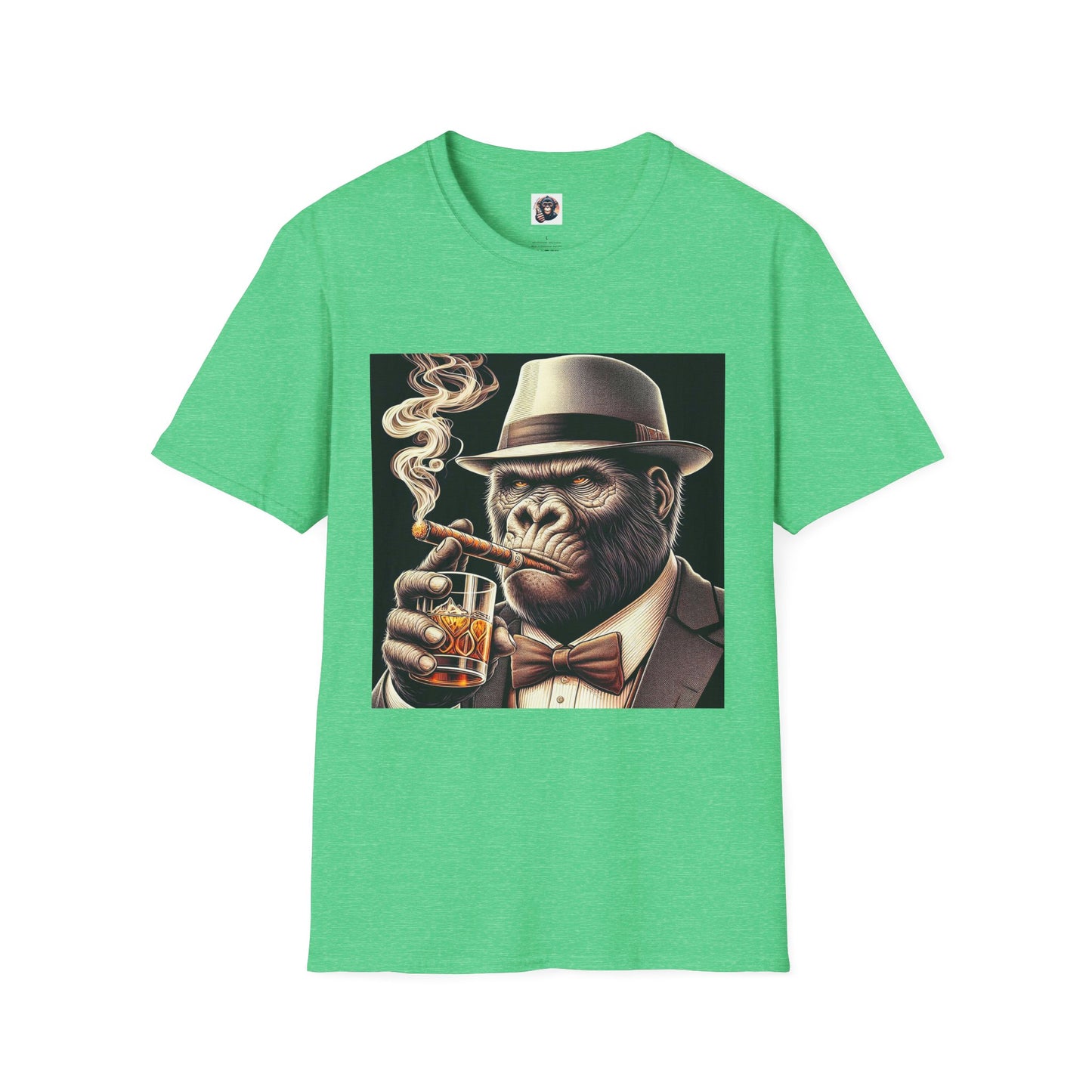 Gorilla T-Shirt Printify S Heather Irish Green 