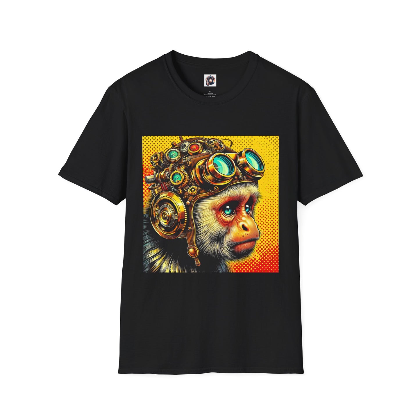 Capuchin Monkey T-Shirt Printify XS Black 