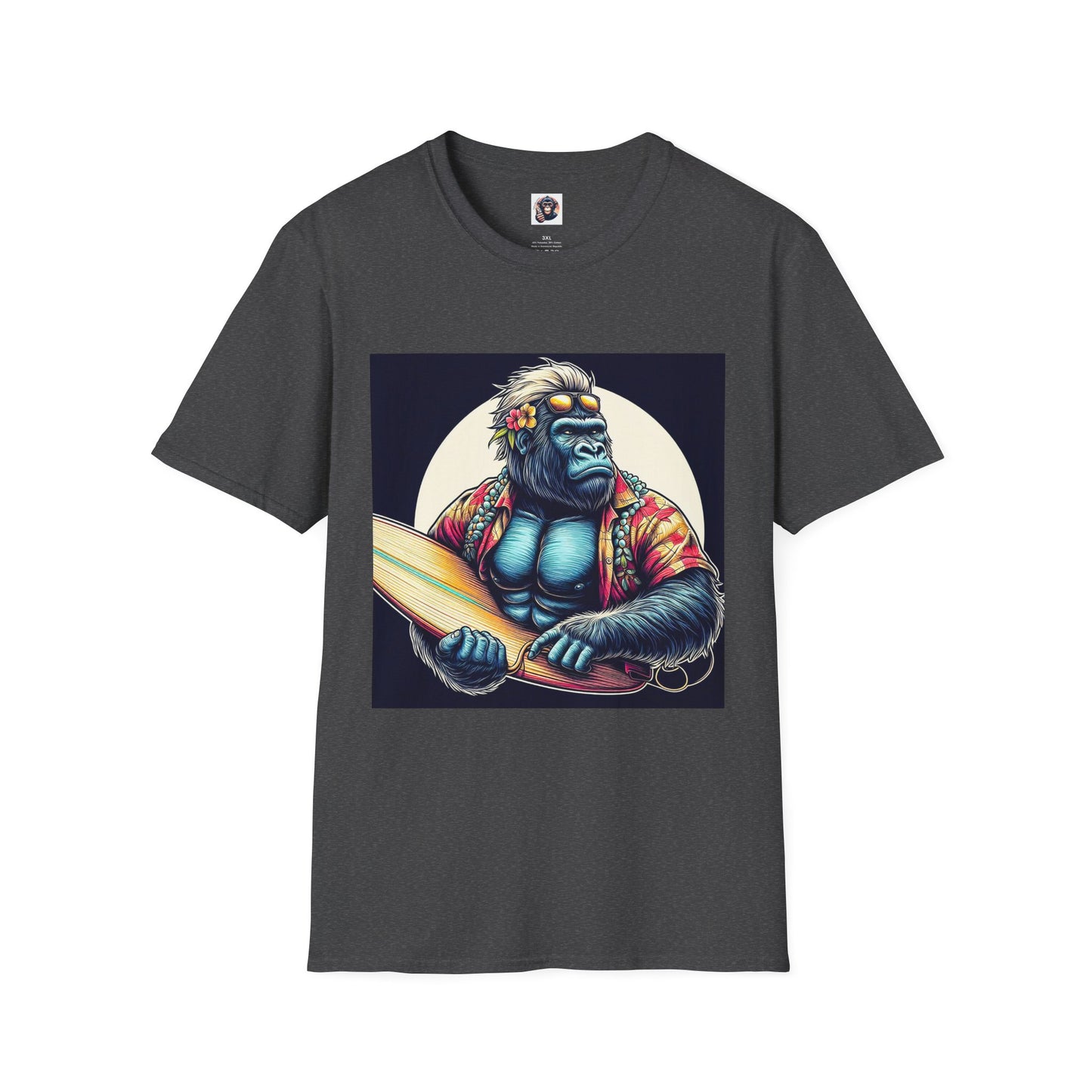 Gorilla T-Shirt Printify XS Dark Heather 