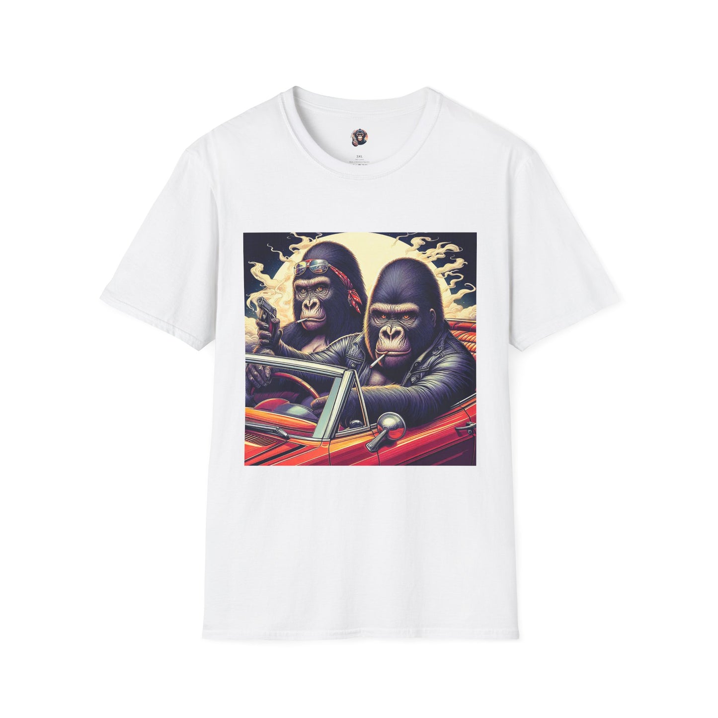 Wacky Gorilla T-Shirt Printify S White 