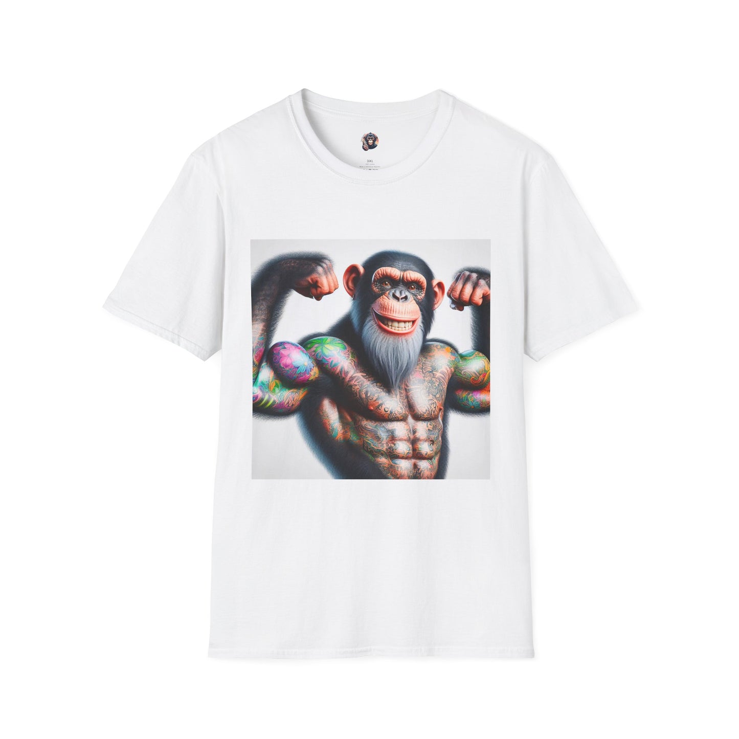 Chimp T-Shirt Printify S White 