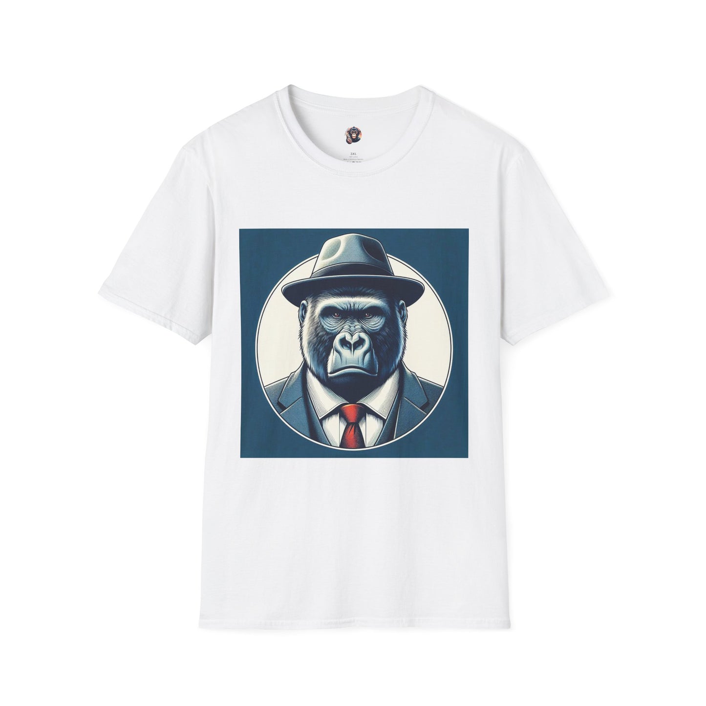 Gorilla T-Shirt Printify S White 