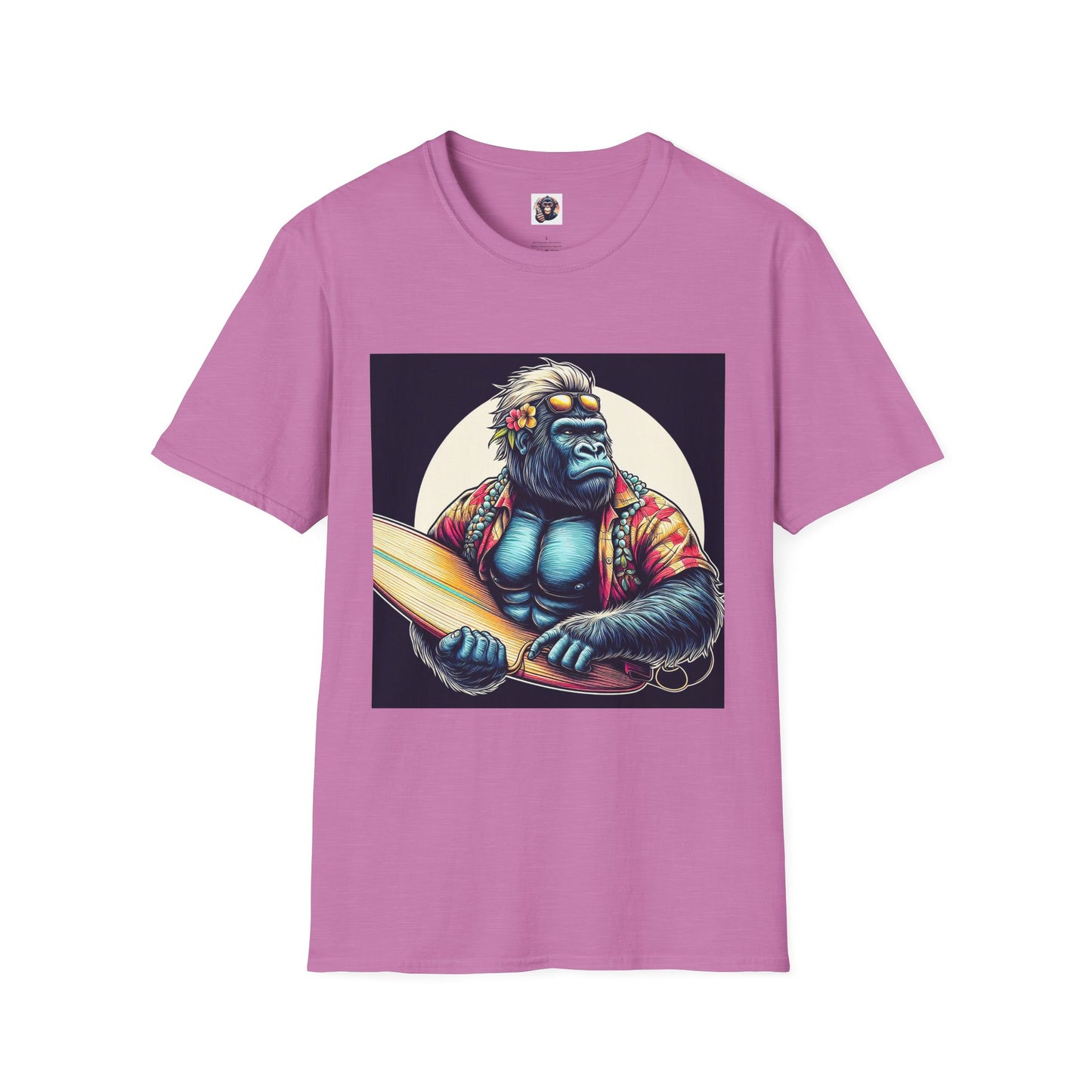 Gorilla T-Shirt Printify S Heather Radiant Orchid 