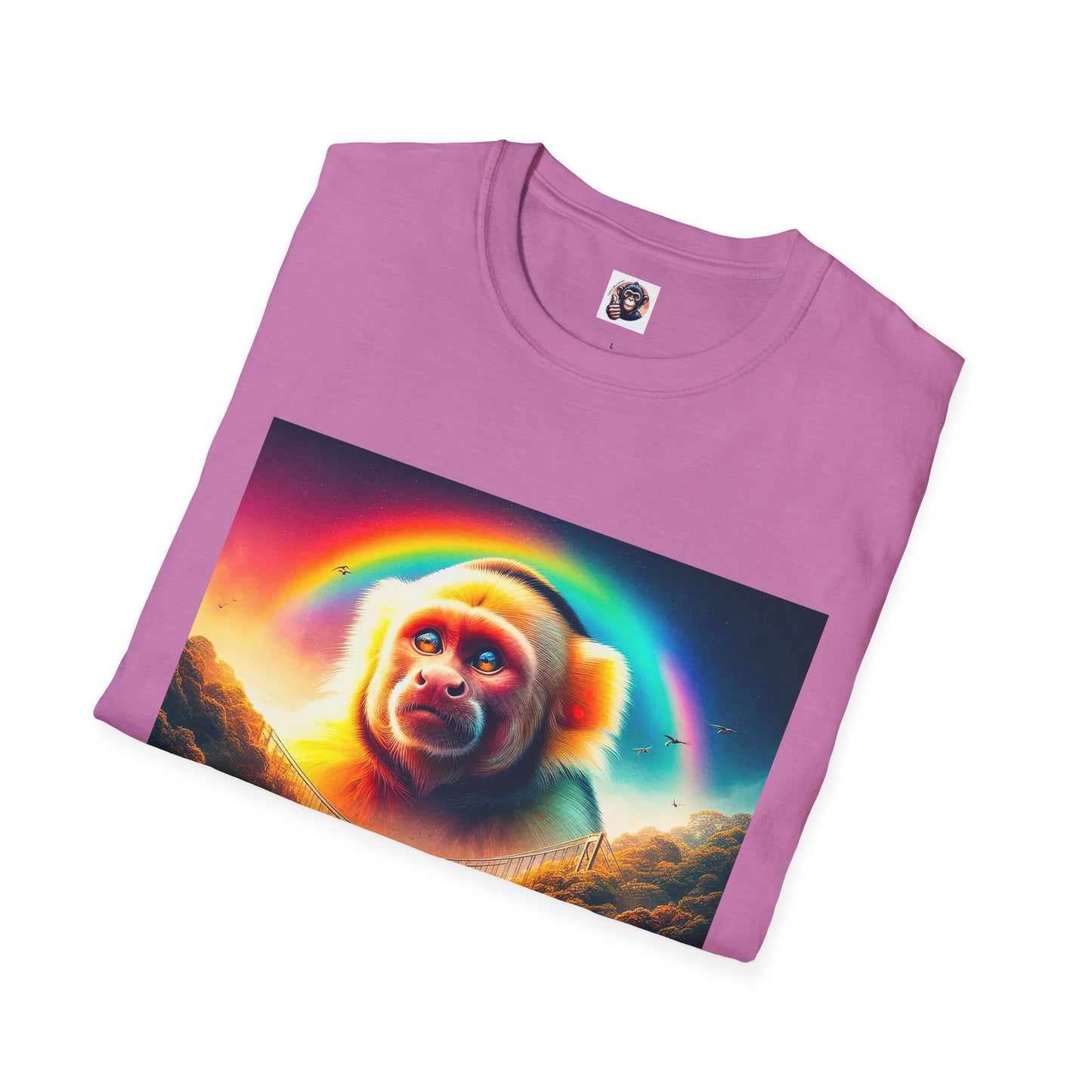 Capuchin Monkey pretty rainbow shirt