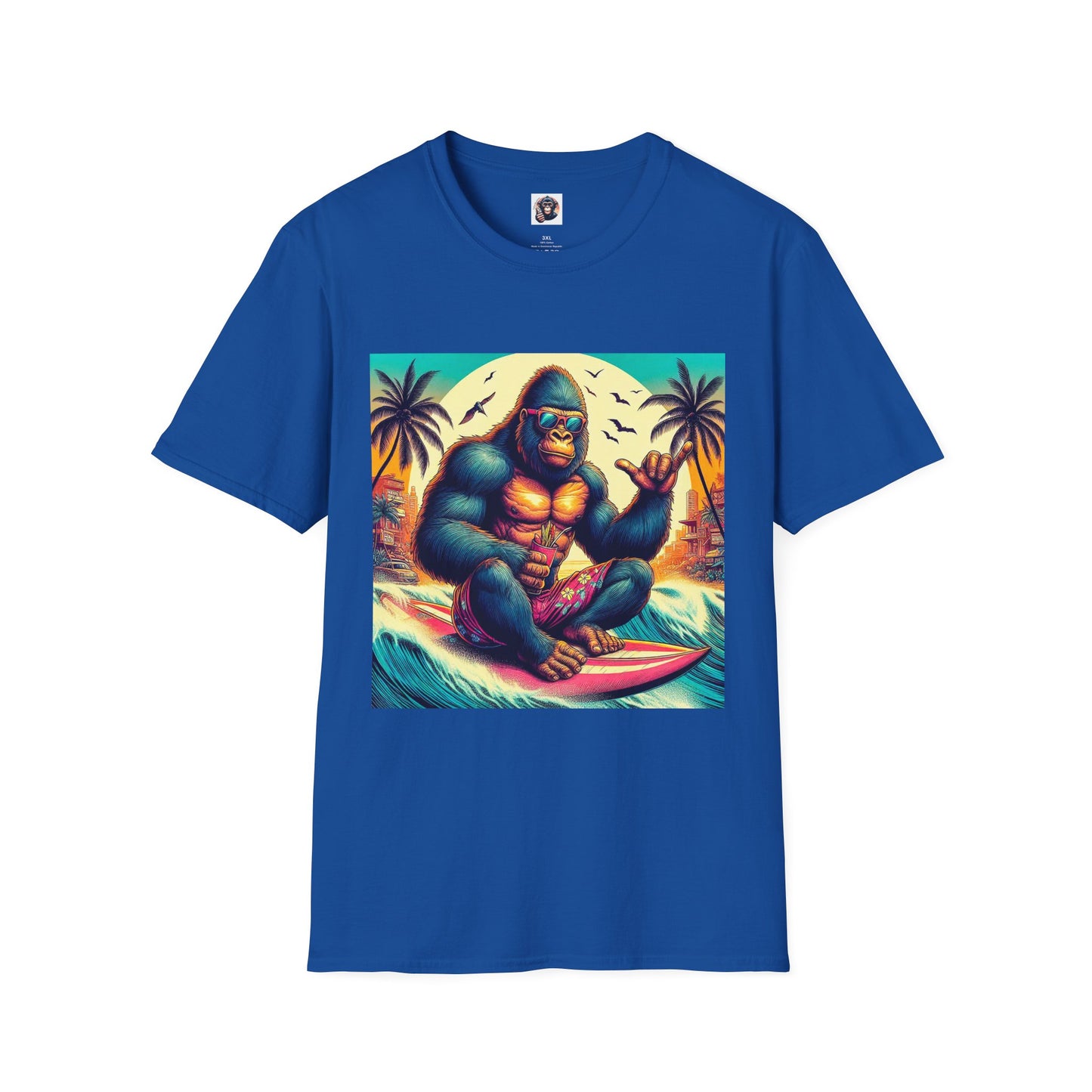 Gorilla T-Shirt Printify XS Royal 