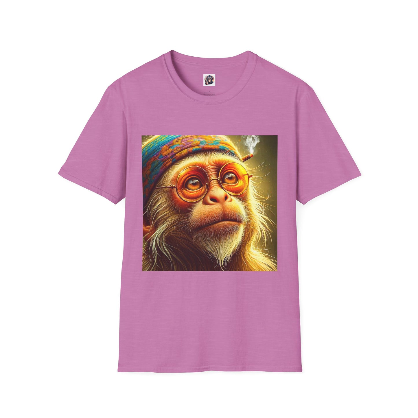 Capuchin Monkey T-Shirt Printify S Heather Radiant Orchid 