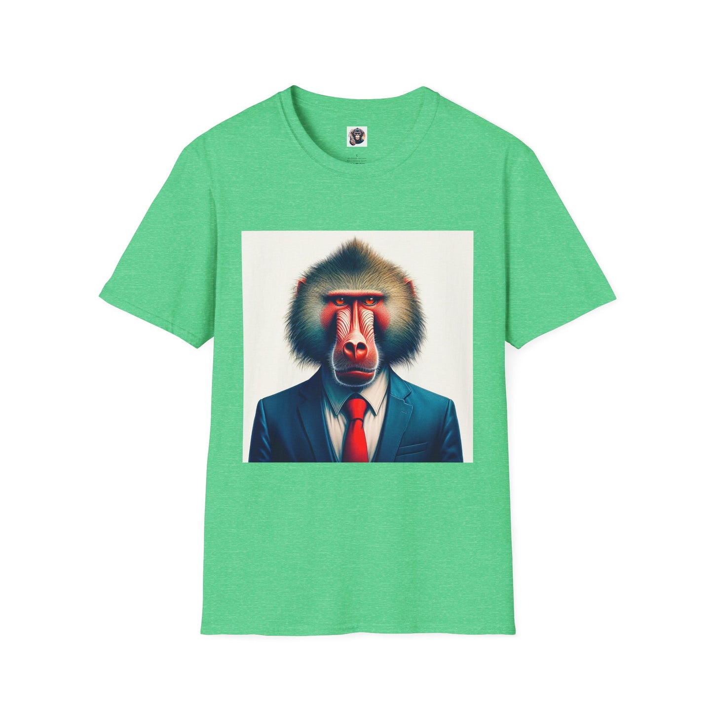 Baboon T-Shirt Printify S Heather Irish Green 