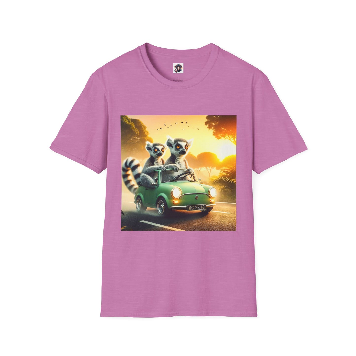 Wacky Lemurs T-Shirt Printify S Heather Radiant Orchid 