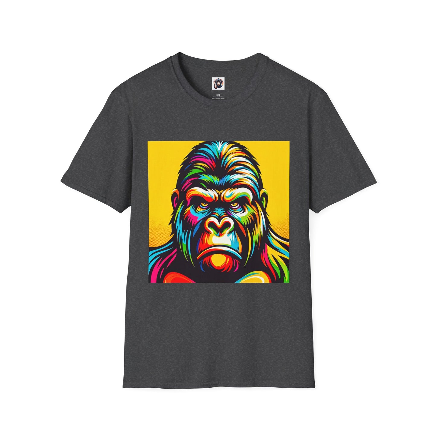 Gorilla T-Shirt Printify XS Dark Heather 