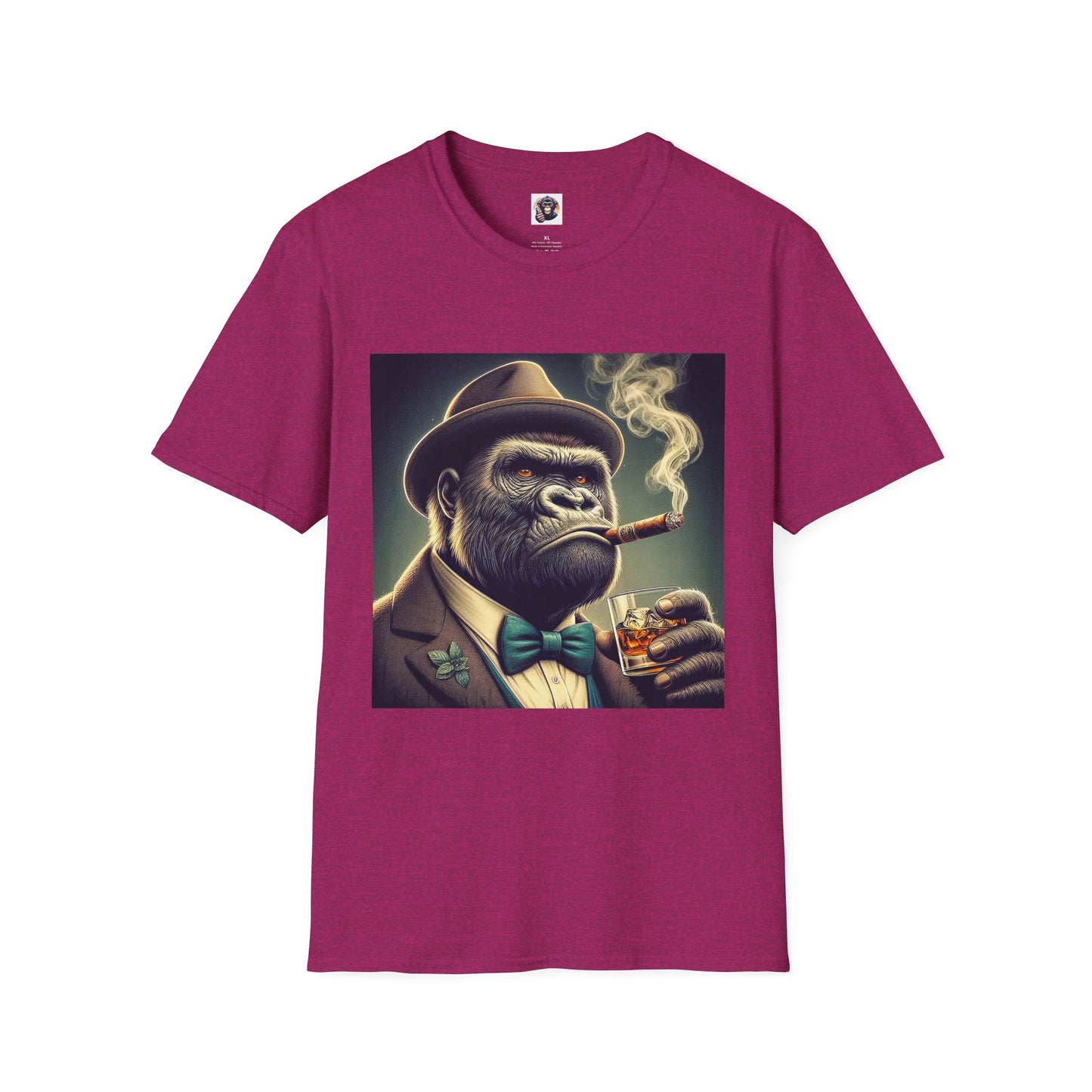 Gorilla T-Shirt Printify S Antique Heliconia 