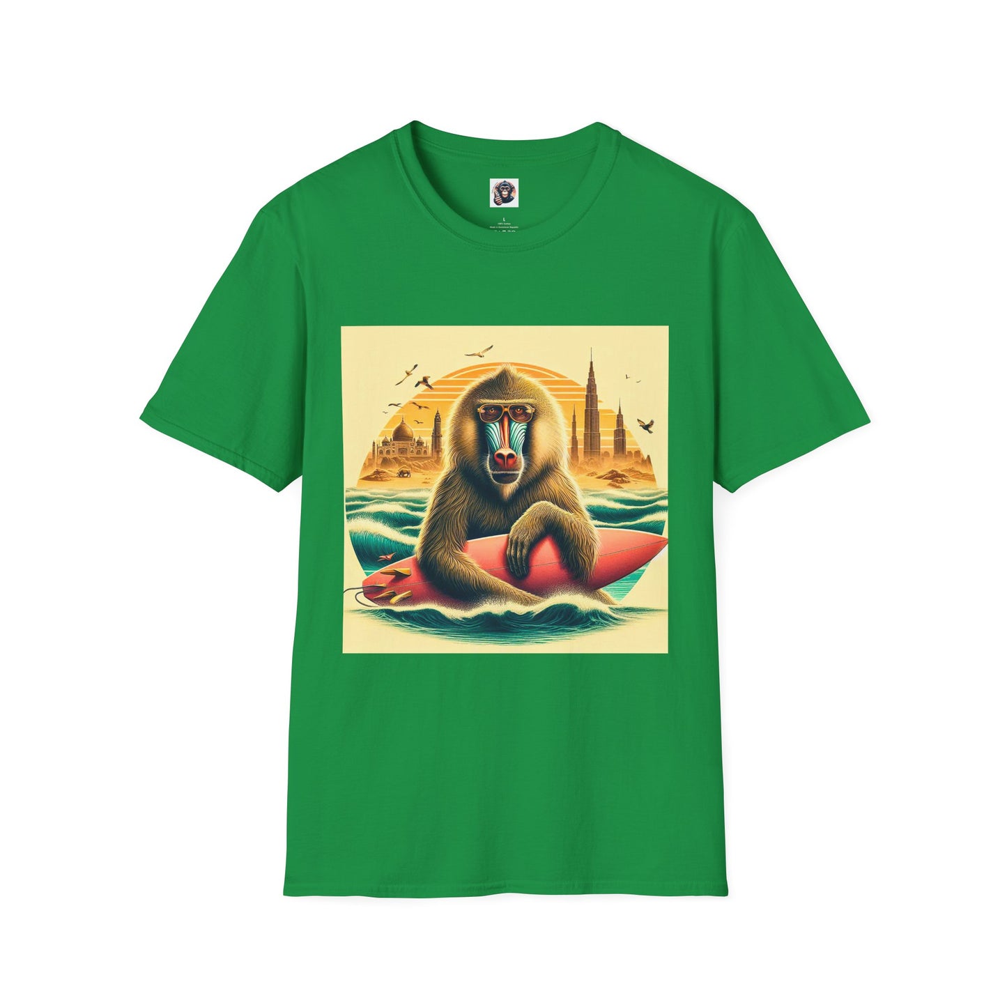 Baboon T-Shirt Printify S Irish Green 