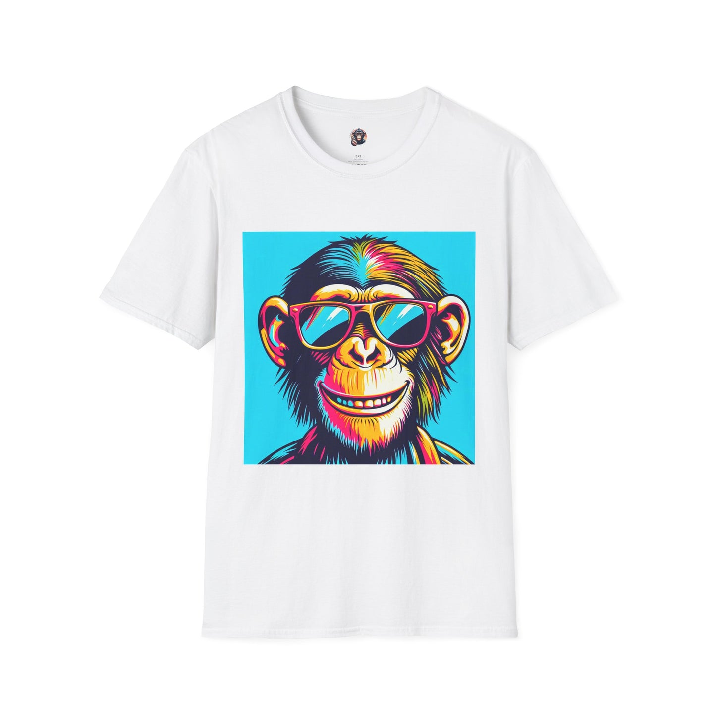 Chimp T-Shirt Printify S White 