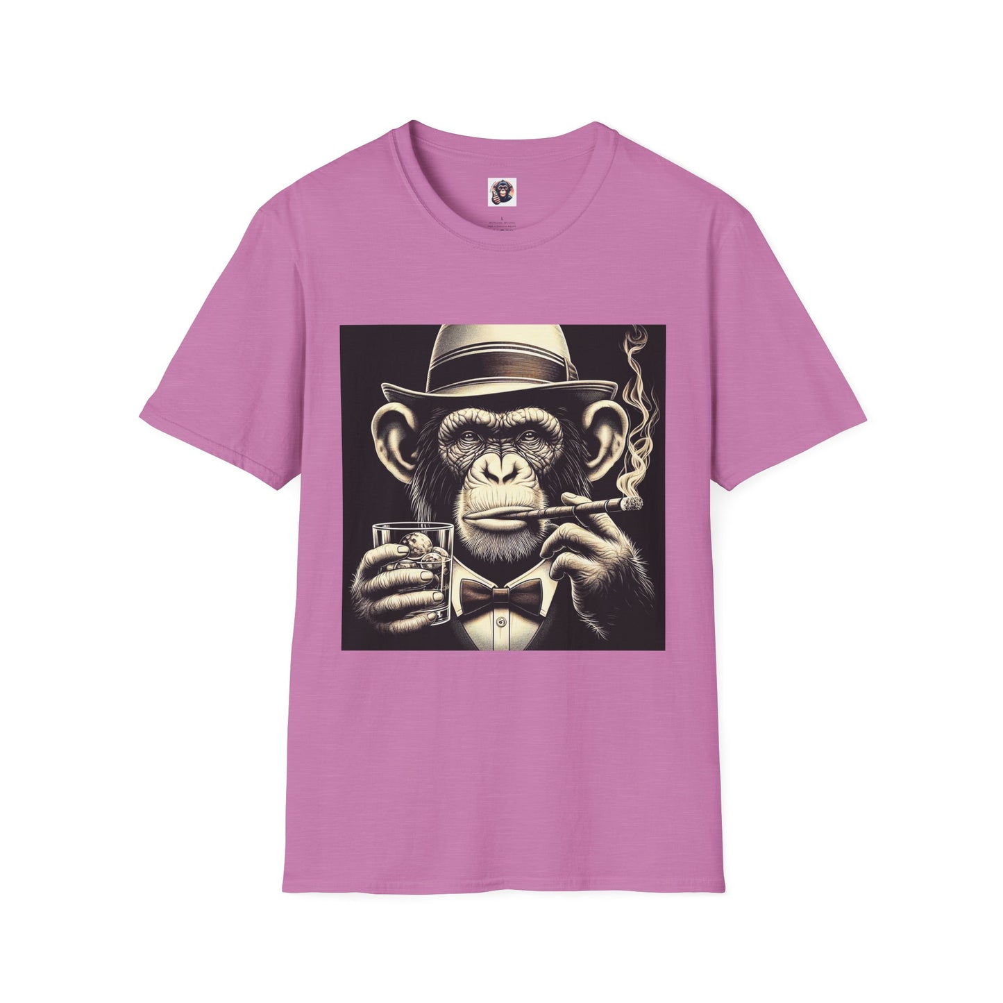 Chimp T-Shirt Printify S Heather Radiant Orchid 