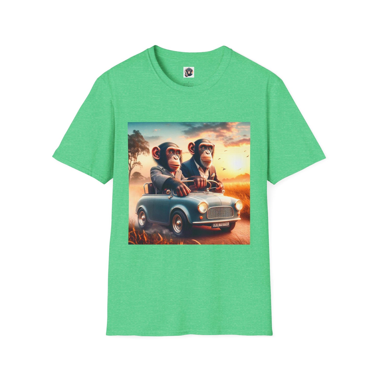 Wacky Bonobo T-Shirt Printify S Heather Irish Green 