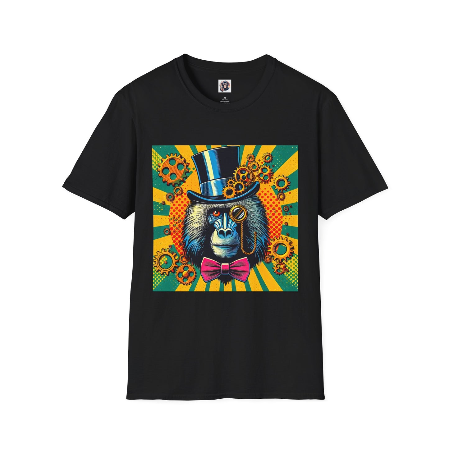 Baboon steam punk T-Shirt Printify XS Black