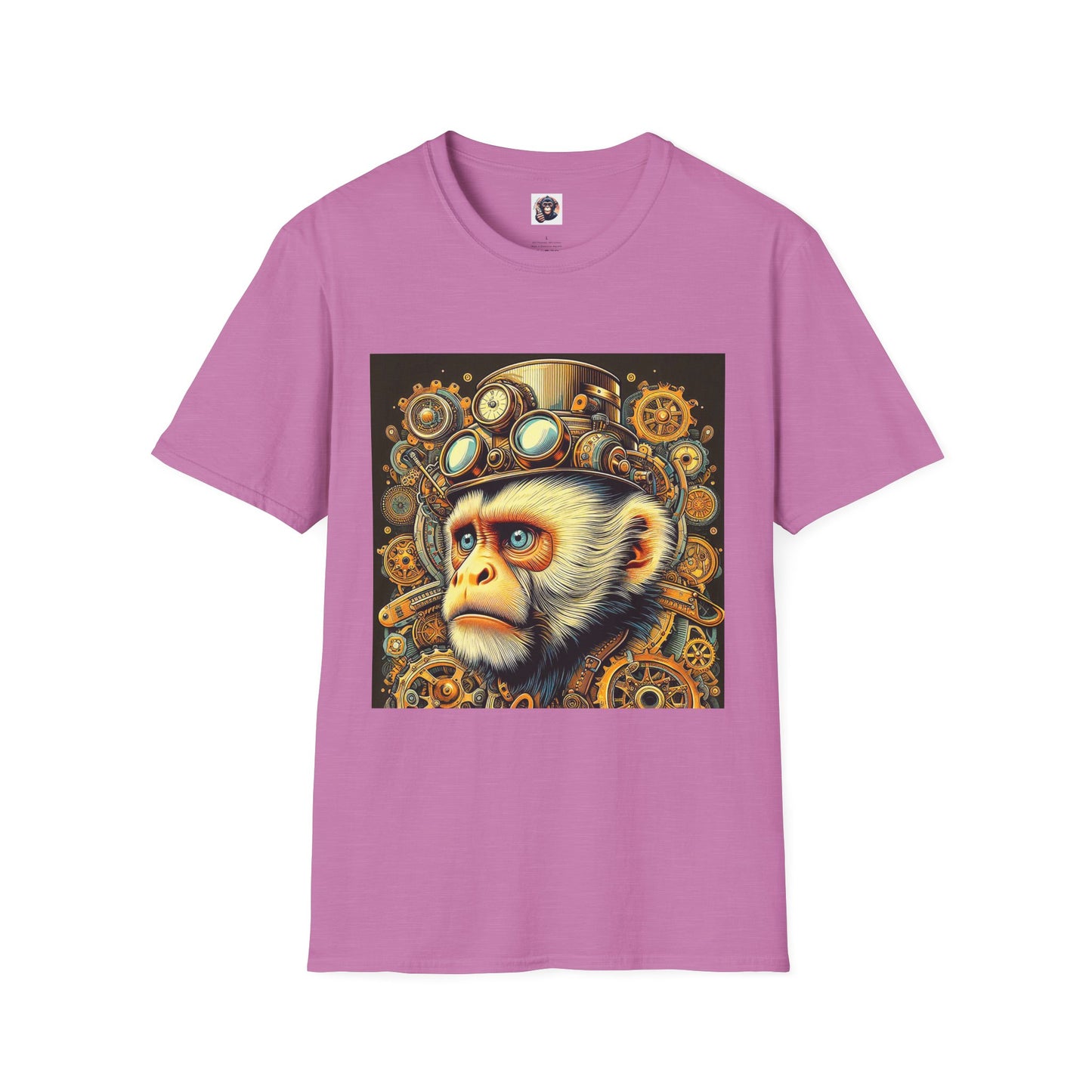 Capuchin Monkey T-Shirt Printify S Heather Radiant Orchid 