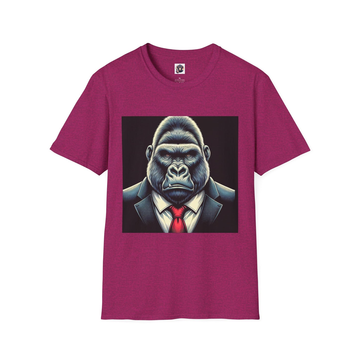 Gorilla T-Shirt Printify S Antique Heliconia 