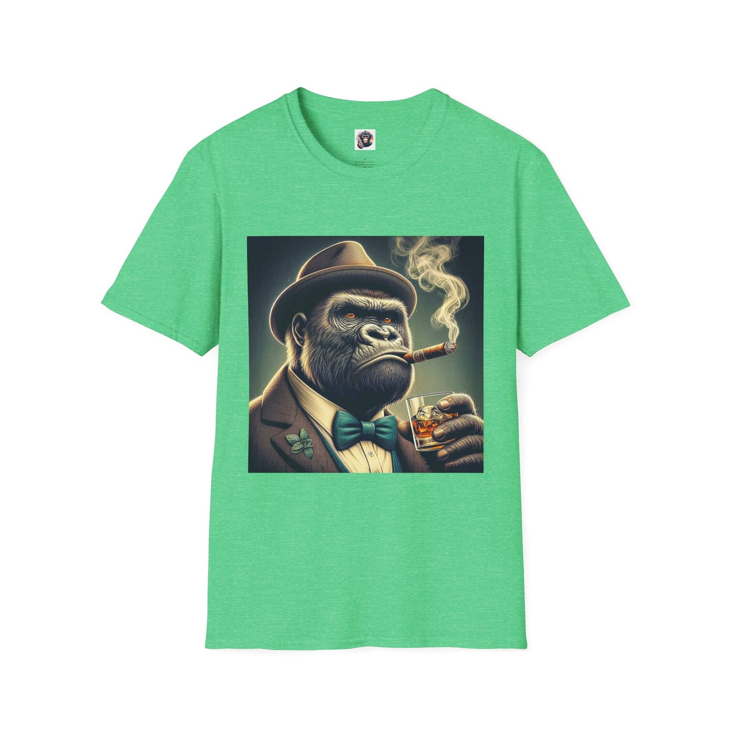 Gorilla T-Shirt Printify S Heather Irish Green 