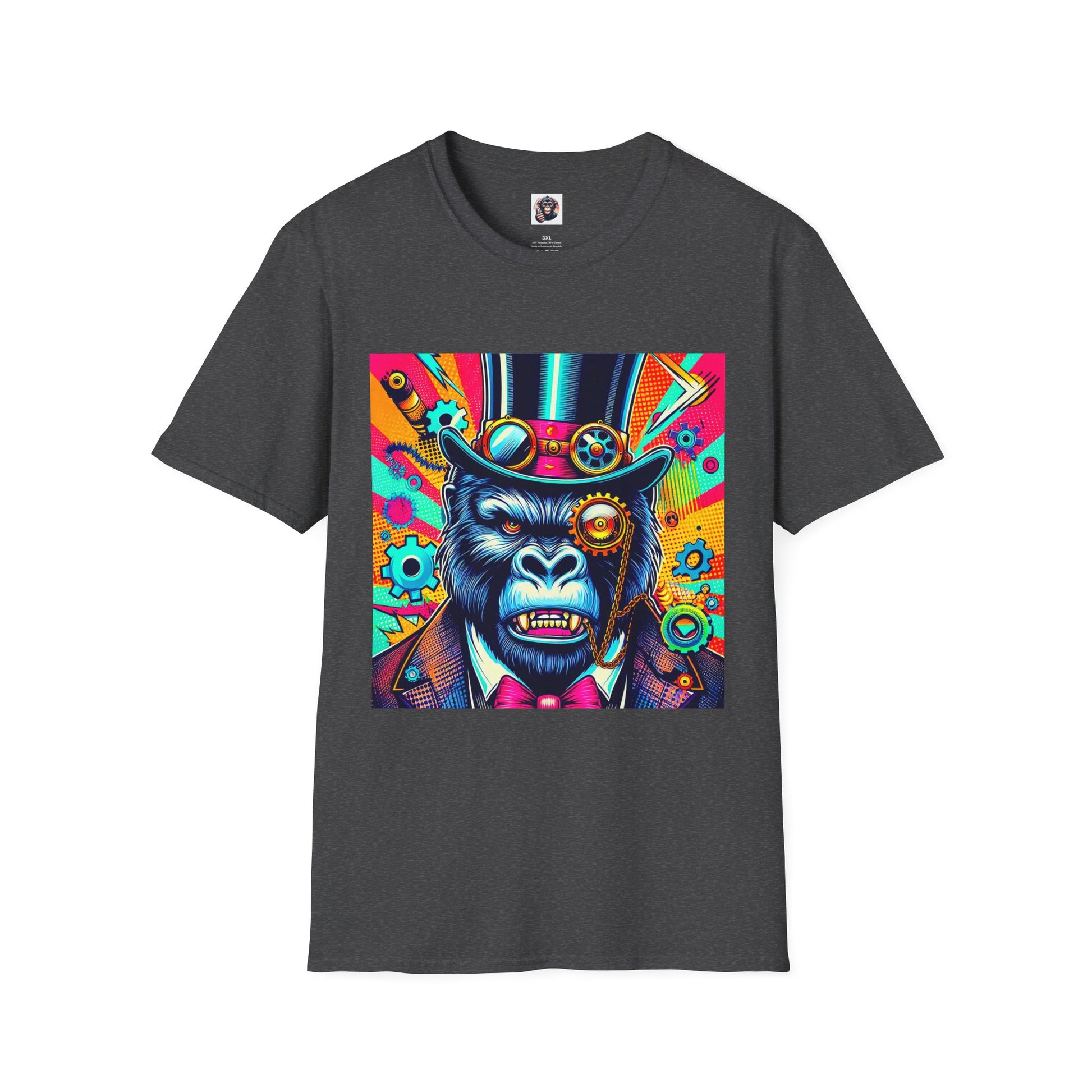 Gorilla T-Shirt Printify XS Dark Heather 