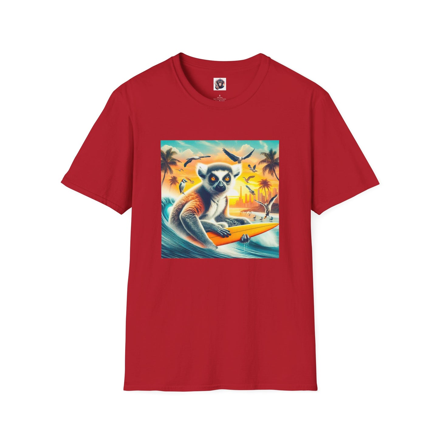 Lemurs T-Shirt Printify S Cherry Red 